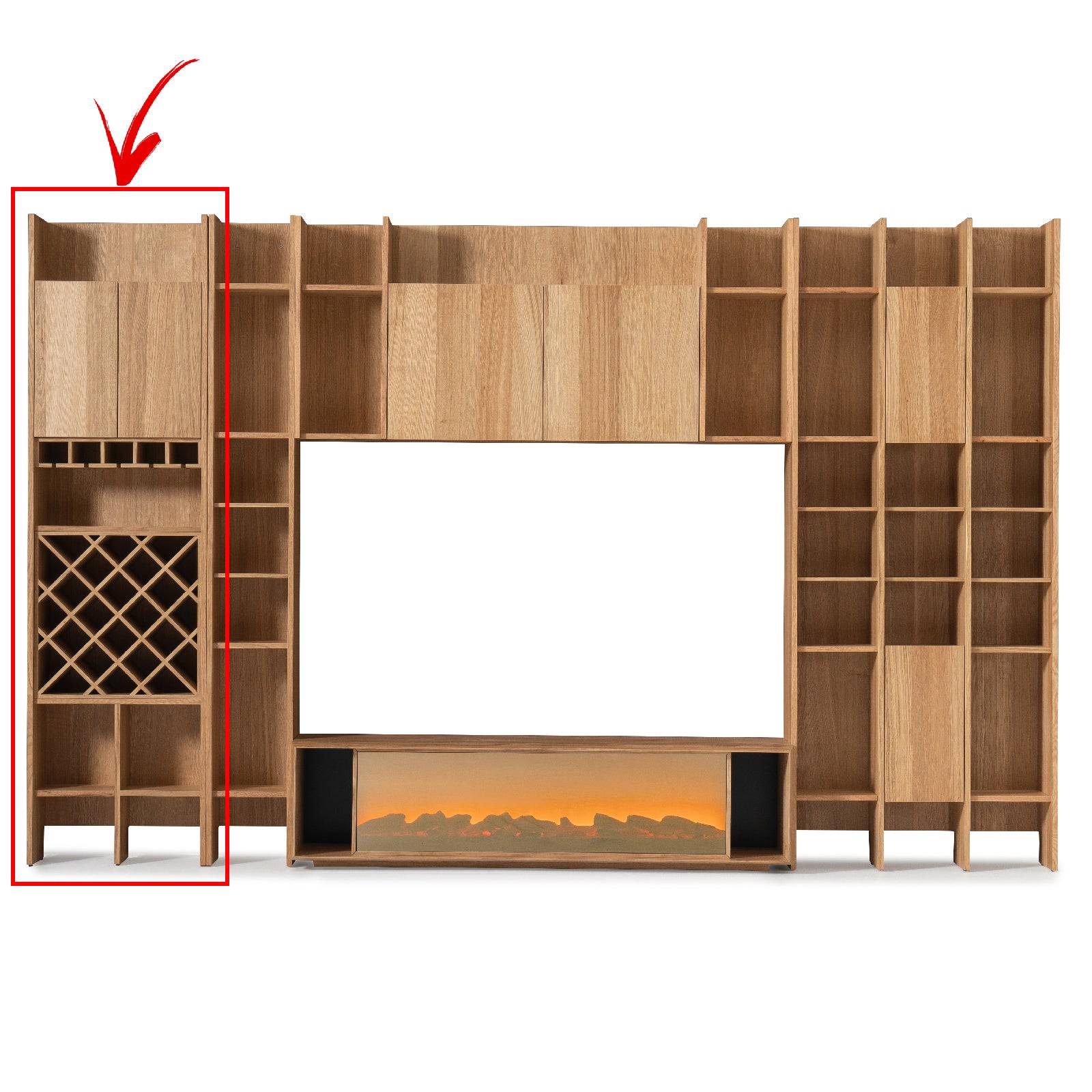 Hera Wall Unit Bookshelves Double Module Hera-Wall61 - Bookcases - ebarza Furniture UAE | Shop Modern Furniture in Abu Dhabi & Dubai - مفروشات ايبازرا في الامارات | تسوق اثاث عصري وديكورات مميزة في دبي وابوظبي