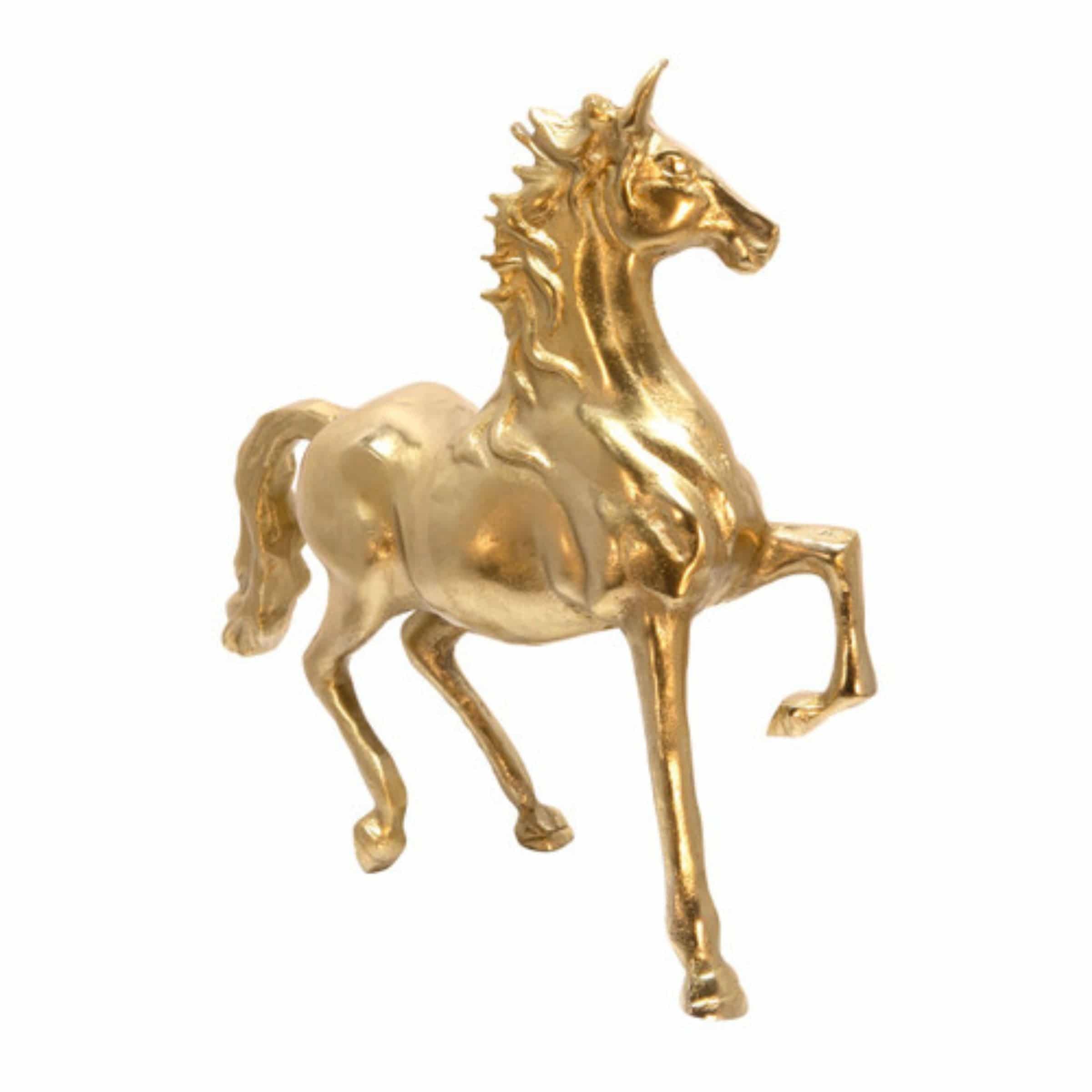 Horse Sculpture 40.64 Cm - Gold 15514-02 - Home Decor Figurines - ebarza Furniture UAE | Shop Modern Furniture in Abu Dhabi & Dubai - مفروشات ايبازرا في الامارات | تسوق اثاث عصري وديكورات مميزة في دبي وابوظبي