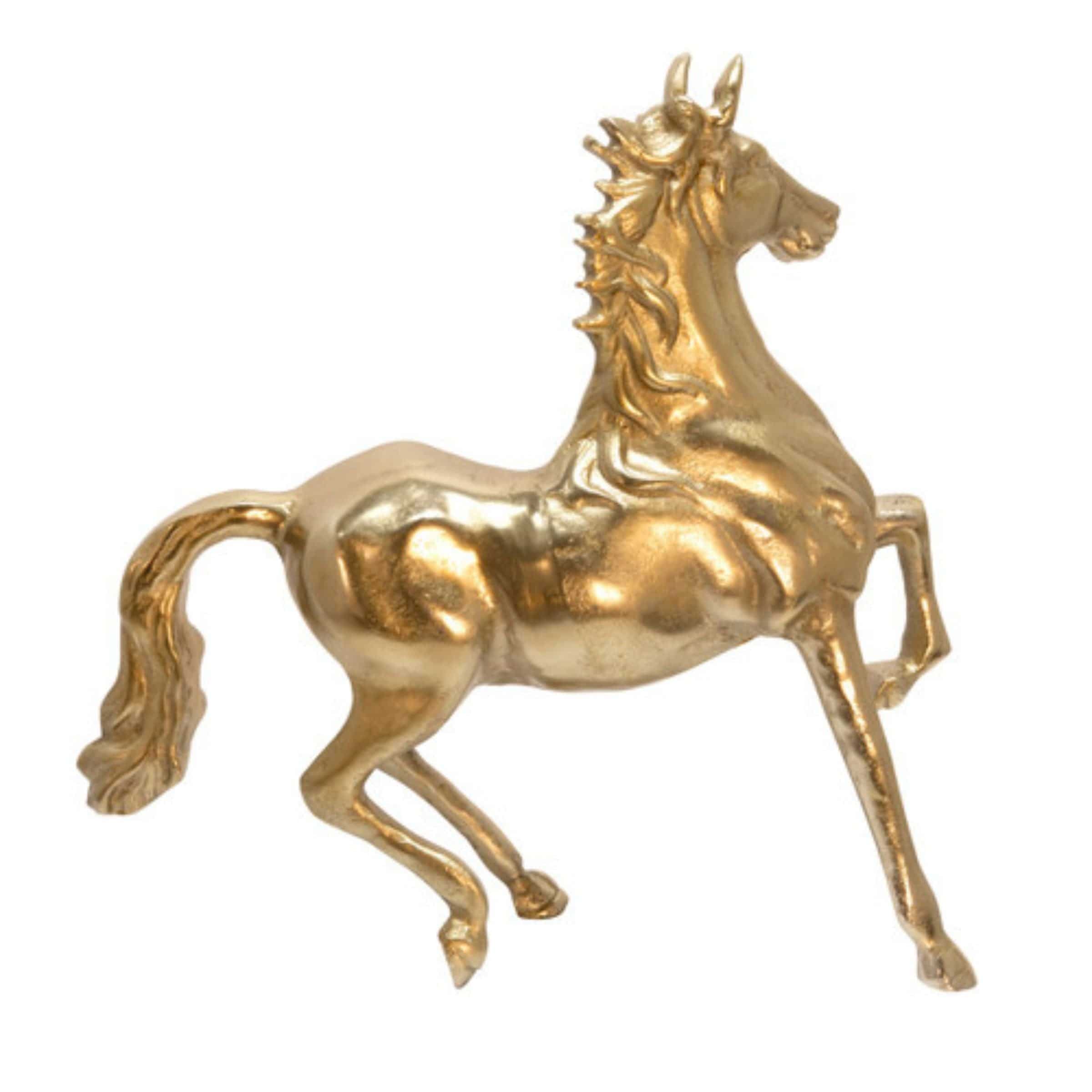 Horse Sculpture 40.64 Cm - Gold 15514-02 - Home Decor Figurines - ebarza Furniture UAE | Shop Modern Furniture in Abu Dhabi & Dubai - مفروشات ايبازرا في الامارات | تسوق اثاث عصري وديكورات مميزة في دبي وابوظبي