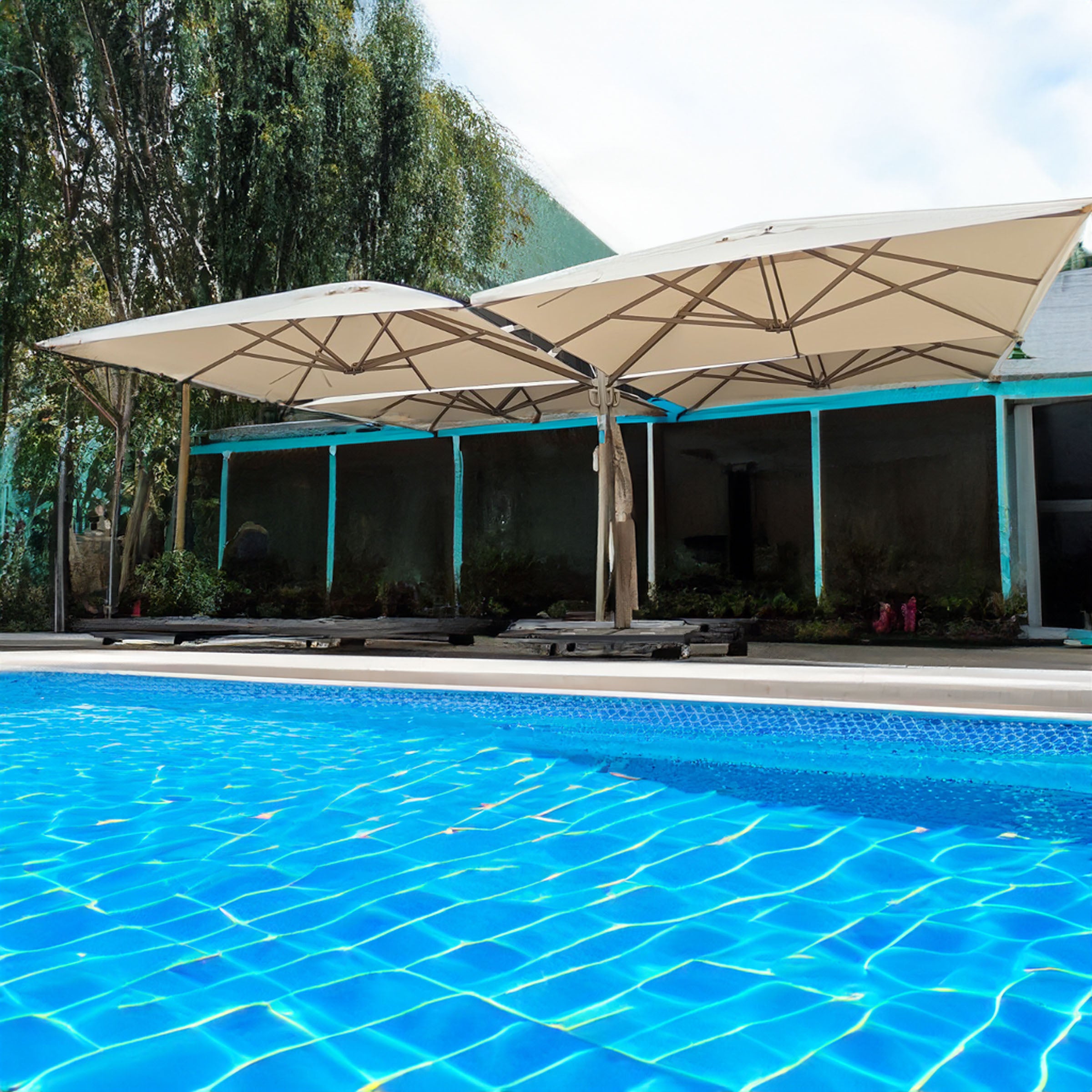 Hydraulic Outdoor Umbrella MS1601-8B4 - Outdoor Umbrellas - ebarza Furniture UAE | Shop Modern Furniture in Abu Dhabi & Dubai - مفروشات ايبازرا في الامارات | تسوق اثاث عصري وديكورات مميزة في دبي وابوظبي