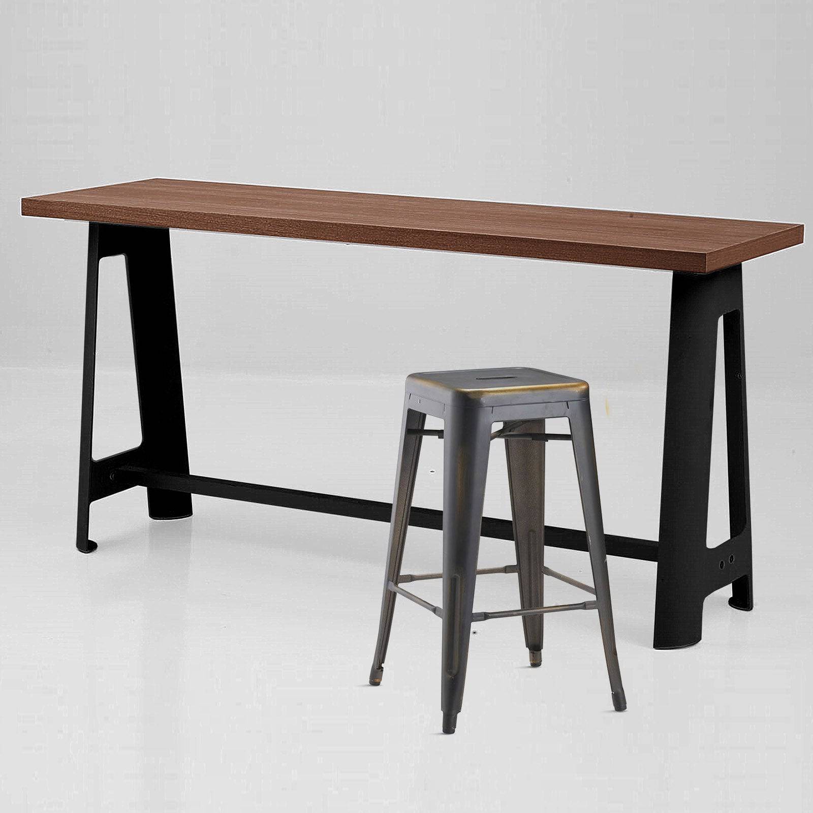 Industrial Long Bar Table Gt-304-Wb - Bar Tables - ebarza Furniture UAE | Shop Modern Furniture in Abu Dhabi & Dubai - مفروشات ايبازرا في الامارات | تسوق اثاث عصري وديكورات مميزة في دبي وابوظبي