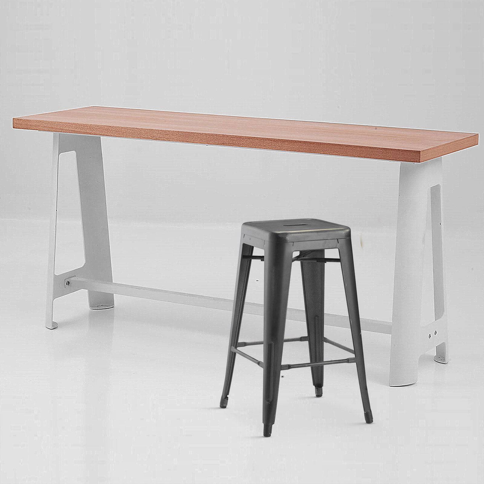 Industrial Long Bar Table Gt-304-Wn - Bar Tables - ebarza Furniture UAE | Shop Modern Furniture in Abu Dhabi & Dubai - مفروشات ايبازرا في الامارات | تسوق اثاث عصري وديكورات مميزة في دبي وابوظبي