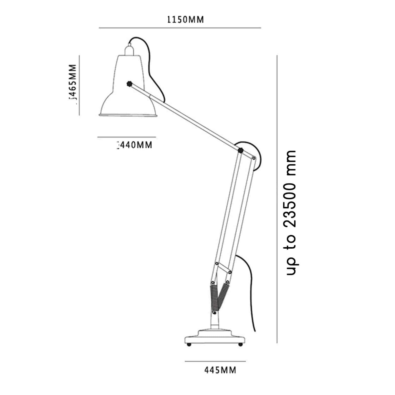 Jumbo Retro Floor Lamp Cl1224-B - Floor Lamps - ebarza Furniture UAE | Shop Modern Furniture in Abu Dhabi & Dubai - مفروشات ايبازرا في الامارات | تسوق اثاث عصري وديكورات مميزة في دبي وابوظبي