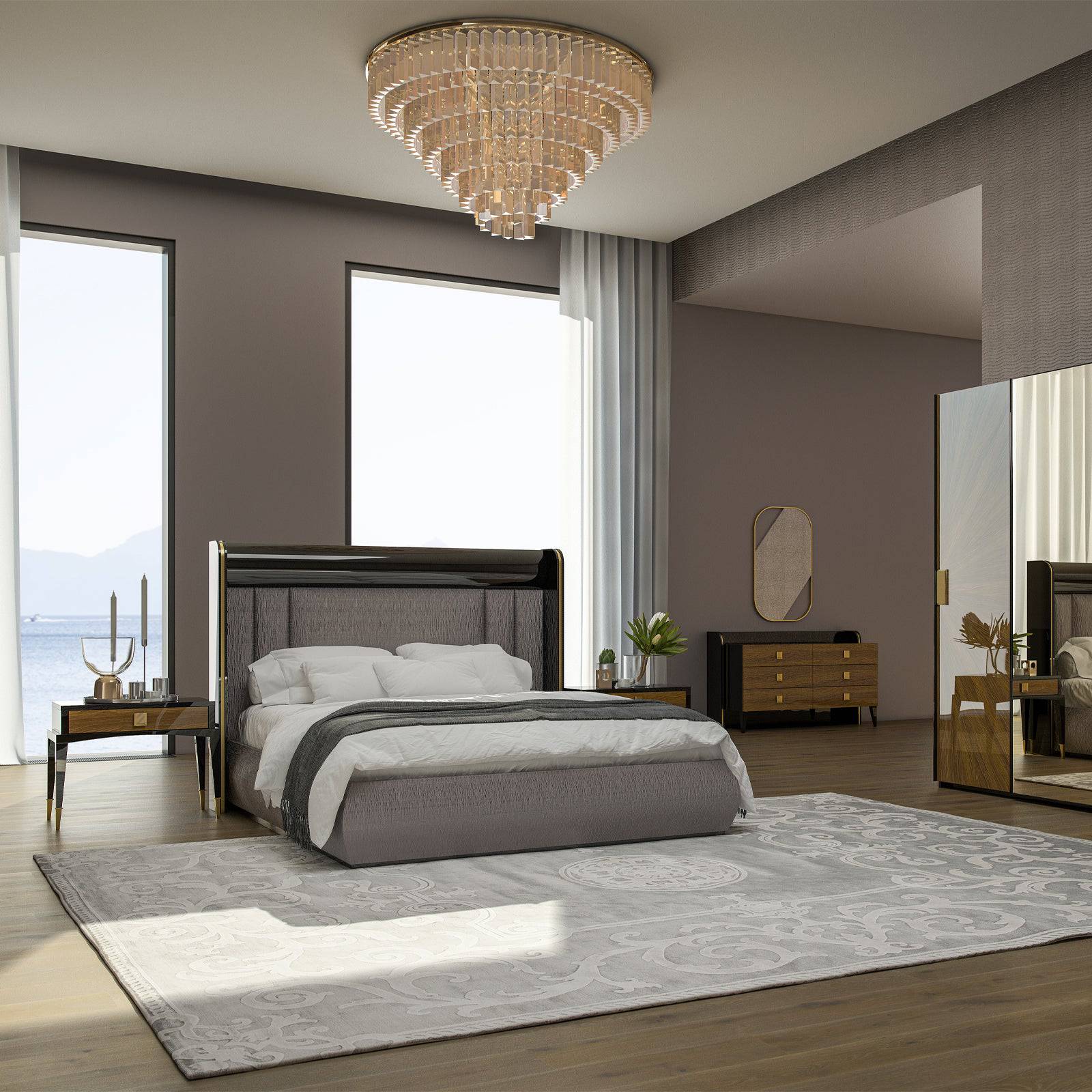 Kant King Size Bedstead With Storage Kant-Bedking - Bedsteads - ebarza Furniture UAE | Shop Modern Furniture in Abu Dhabi & Dubai - مفروشات ايبازرا في الامارات | تسوق اثاث عصري وديكورات مميزة في دبي وابوظبي