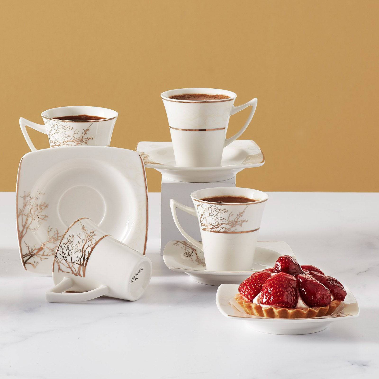 Karaca Autumn 6 Person Coffee Cup 153.03.07.9493 - Coffee Sets - ebarza Furniture UAE | Shop Modern Furniture in Abu Dhabi & Dubai - مفروشات ايبازرا في الامارات | تسوق اثاث عصري وديكورات مميزة في دبي وابوظبي