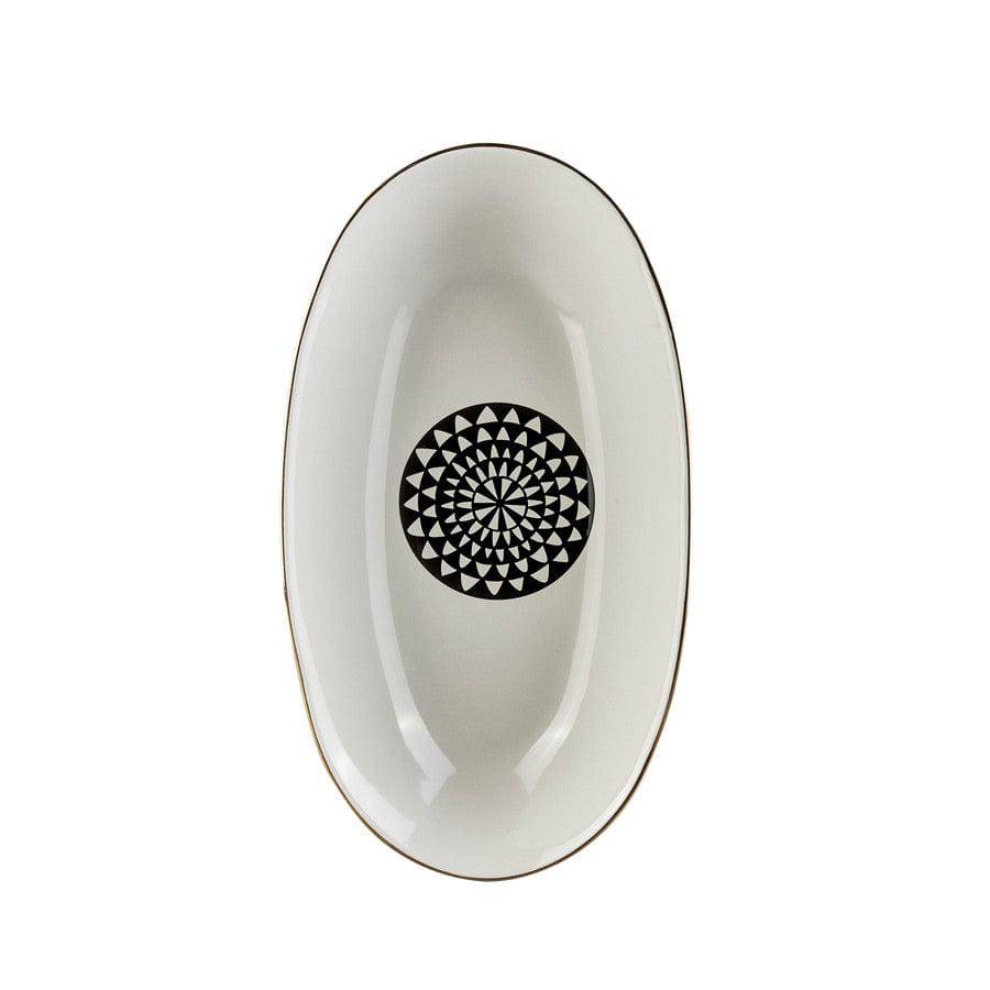 Karaca Black Gold Gondola Boat Plate 153.03.06.4491 -  Plates - ebarza Furniture UAE | Shop Modern Furniture in Abu Dhabi & Dubai - مفروشات ايبازرا في الامارات | تسوق اثاث عصري وديكورات مميزة في دبي وابوظبي