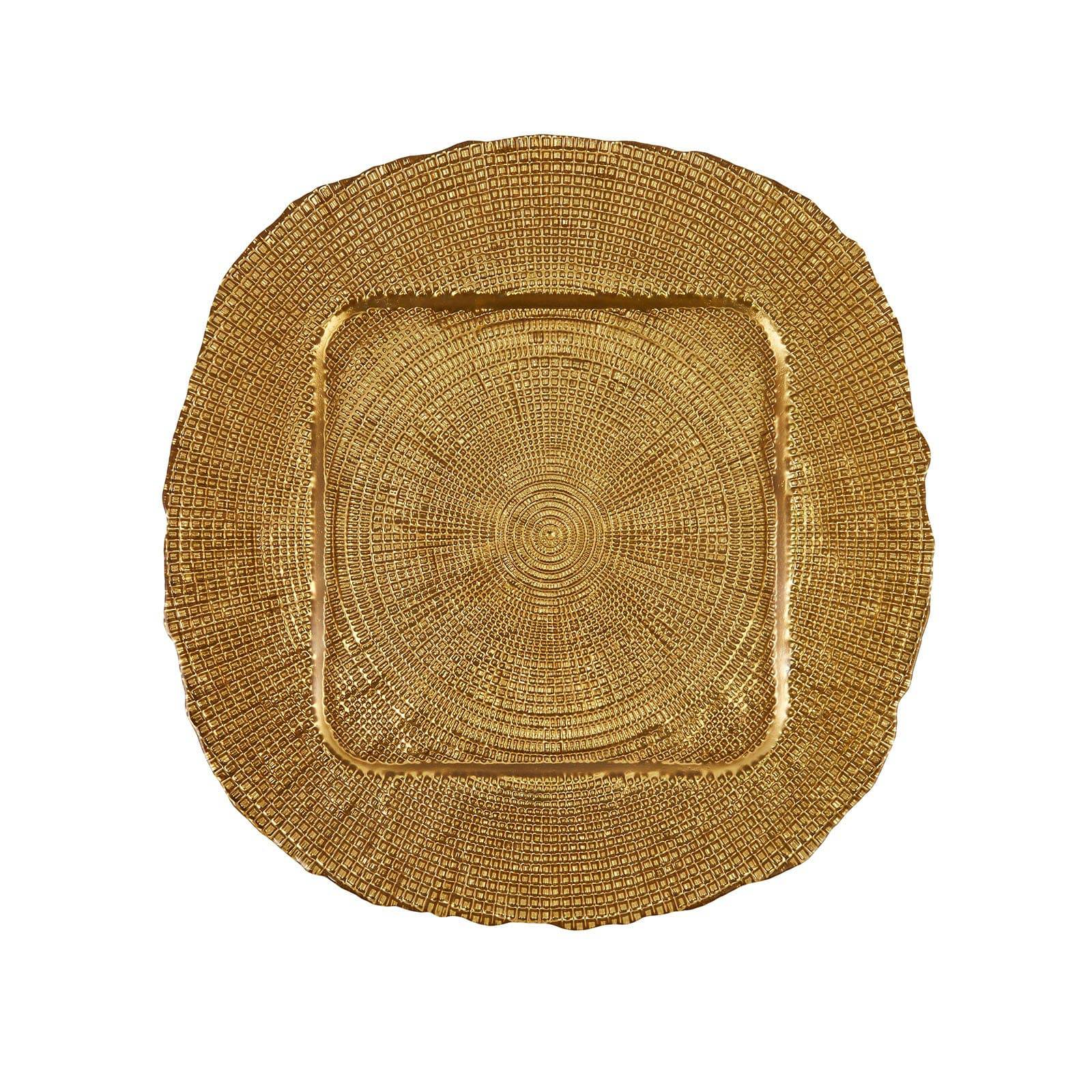 Karaca Canvas Square Base Gold 153.19.01.1550 - Plates - ebarza Furniture UAE | Shop Modern Furniture in Abu Dhabi & Dubai - مفروشات ايبازرا في الامارات | تسوق اثاث عصري وديكورات مميزة في دبي وابوظبي