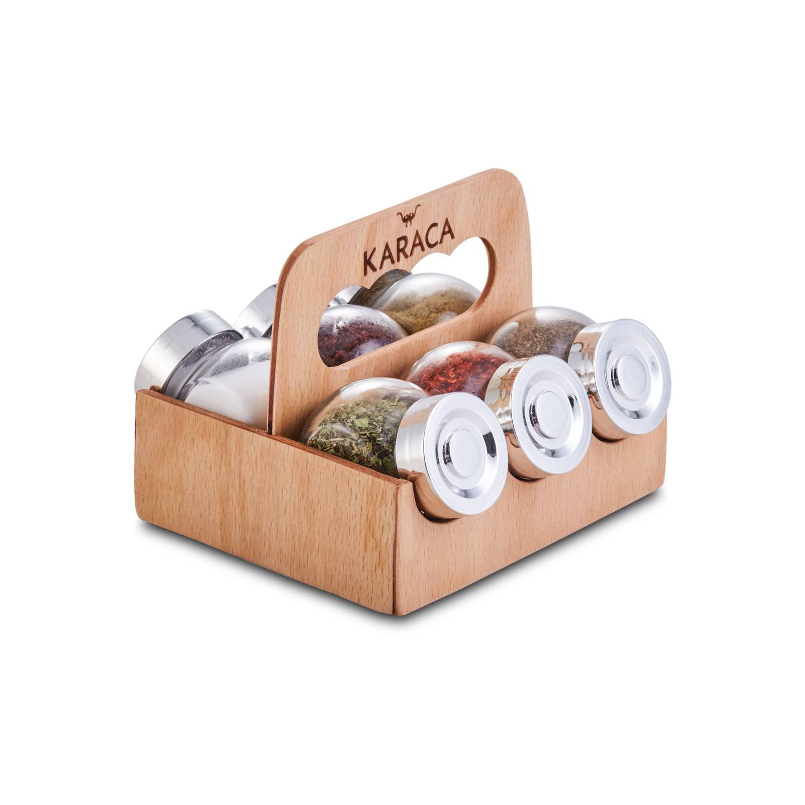 Karaca Casa 7 Piece Spice Rack / Spice Set 153.03.06.1530 - Spice Sets - ebarza Furniture UAE | Shop Modern Furniture in Abu Dhabi & Dubai - مفروشات ايبازرا في الامارات | تسوق اثاث عصري وديكورات مميزة في دبي وابوظبي