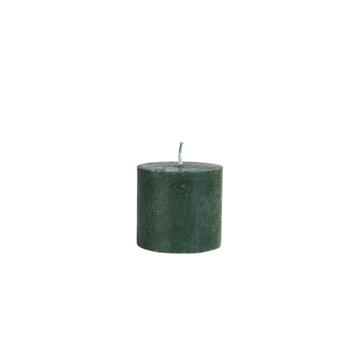 Karaca Dark Green Cylinder Candle 6,5X6 Cm 153.20.01.0413 - Candles - ebarza Furniture UAE | Shop Modern Furniture in Abu Dhabi & Dubai - مفروشات ايبازرا في الامارات | تسوق اثاث عصري وديكورات مميزة في دبي وابوظبي