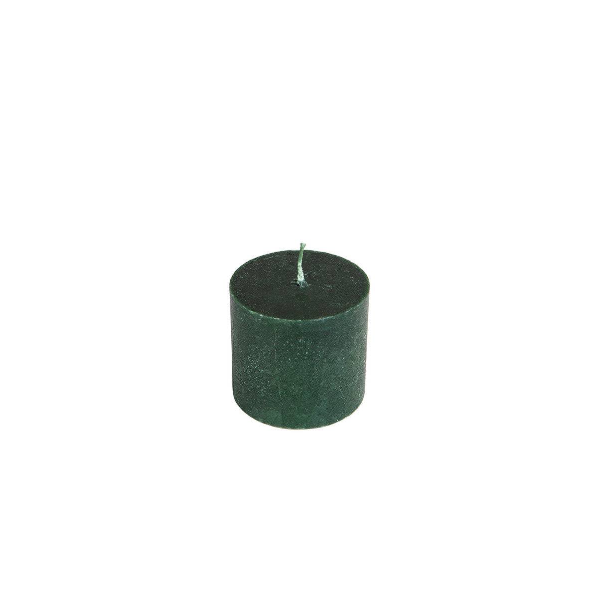 Karaca Dark Green Cylinder Candle 6,5X6 Cm 153.20.01.0413 - Candles - ebarza Furniture UAE | Shop Modern Furniture in Abu Dhabi & Dubai - مفروشات ايبازرا في الامارات | تسوق اثاث عصري وديكورات مميزة في دبي وابوظبي