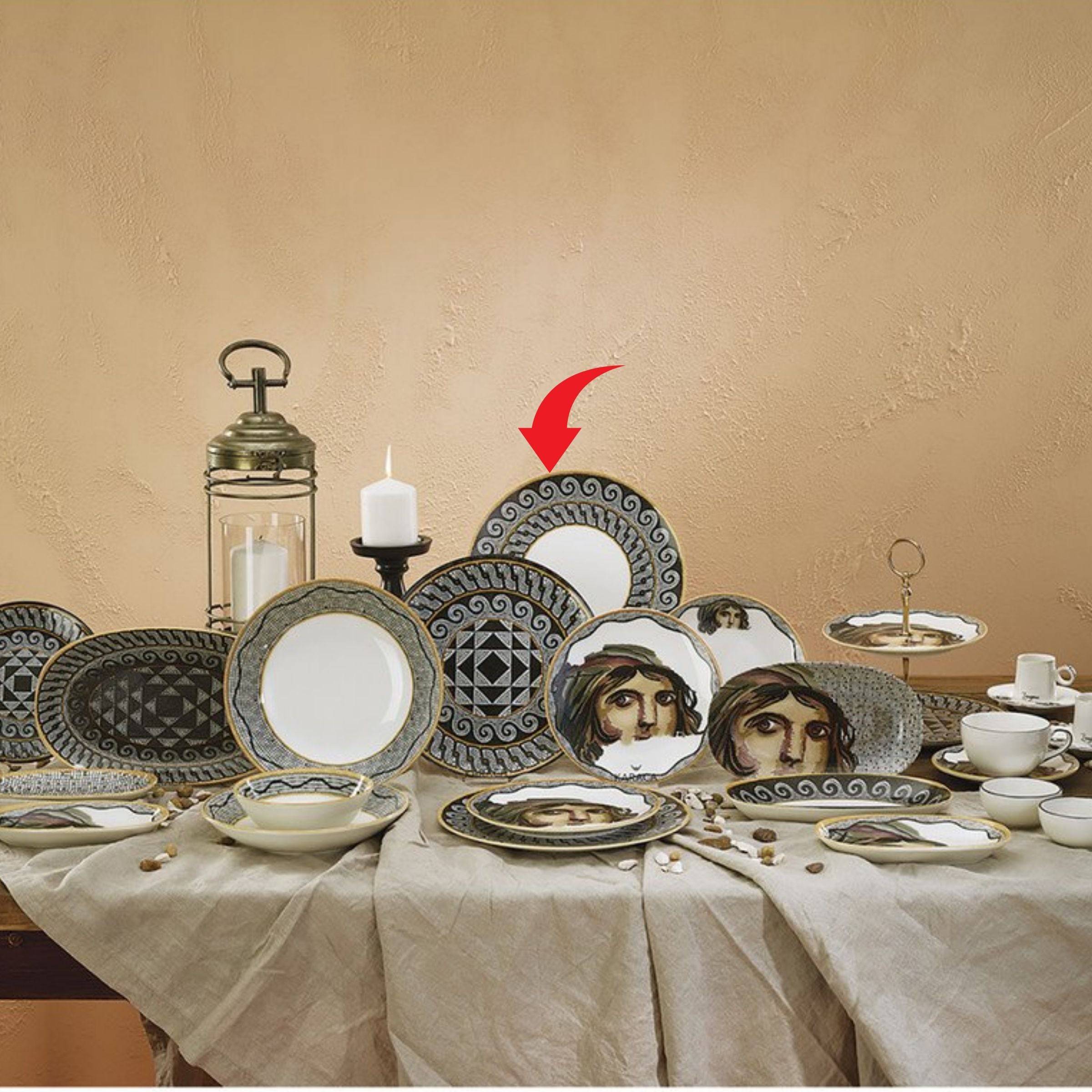 Karaca Deer Zeugma Serving Plate White 25 Cm 153.03.06.2481 -  Plates - ebarza Furniture UAE | Shop Modern Furniture in Abu Dhabi & Dubai - مفروشات ايبازرا في الامارات | تسوق اثاث عصري وديكورات مميزة في دبي وابوظبي