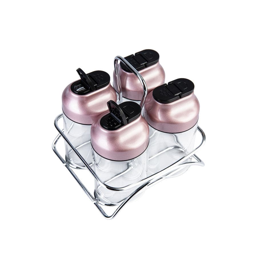 Karaca Dimple Rosegold 5 Piece Spice Set 153.03.06.1682 -  Spice Sets - ebarza Furniture UAE | Shop Modern Furniture in Abu Dhabi & Dubai - مفروشات ايبازرا في الامارات | تسوق اثاث عصري وديكورات مميزة في دبي وابوظبي