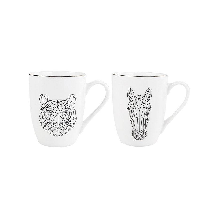 Karaca Draft Horse set of 2 Mug 153.03.06.1757 - Mugs - ebarza Furniture UAE | Shop Modern Furniture in Abu Dhabi & Dubai - مفروشات ايبازرا في الامارات | تسوق اثاث عصري وديكورات مميزة في دبي وابوظبي