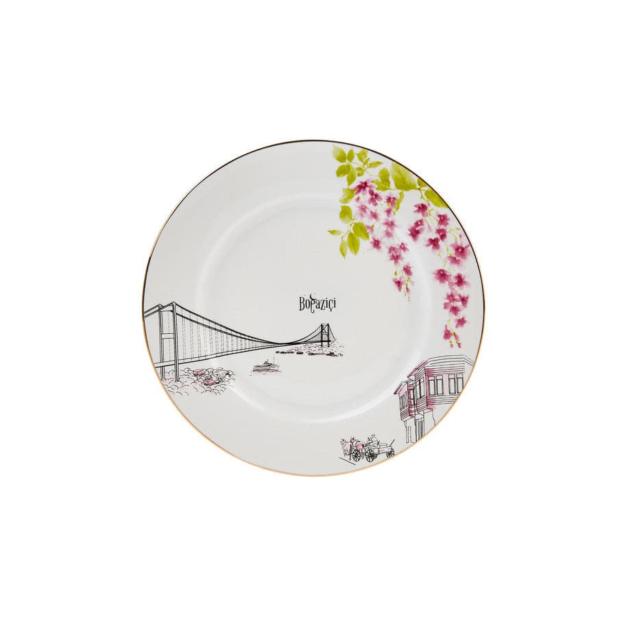 Karaca Erguvan Bosphorus Cake Plate 153.03.06.4971 -  Plates - ebarza Furniture UAE | Shop Modern Furniture in Abu Dhabi & Dubai - مفروشات ايبازرا في الامارات | تسوق اثاث عصري وديكورات مميزة في دبي وابوظبي