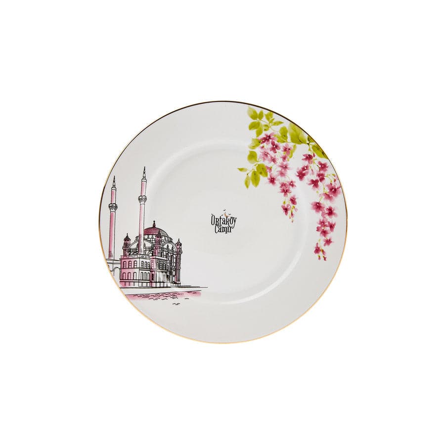 Karaca Erguvan Ortakoy Cake Plate 153.03.06.4968 -  Plates - ebarza Furniture UAE | Shop Modern Furniture in Abu Dhabi & Dubai - مفروشات ايبازرا في الامارات | تسوق اثاث عصري وديكورات مميزة في دبي وابوظبي