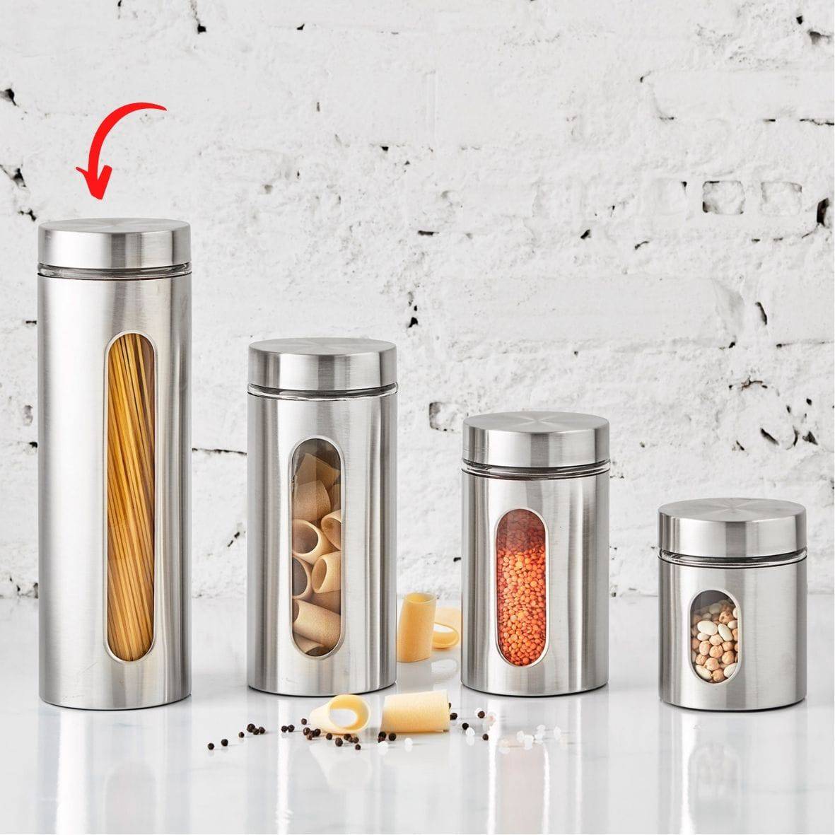 Karaca Falcon Glass Storage Container 1720 Ml 153.03.07.9058 - Spice Sets - ebarza Furniture UAE | Shop Modern Furniture in Abu Dhabi & Dubai - مفروشات ايبازرا في الامارات | تسوق اثاث عصري وديكورات مميزة في دبي وابوظبي