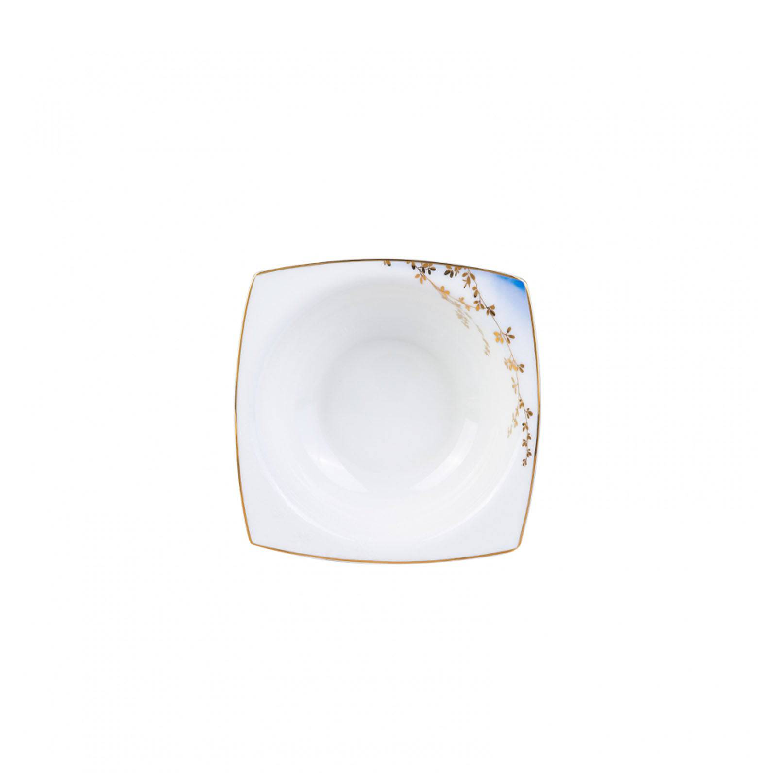 Karaca Fine Bone Blue Blush 60 Pieces Dinner Set For 12 People Square 153.03.08.0140 - Dinnerware Sets - ebarza Furniture UAE | Shop Modern Furniture in Abu Dhabi & Dubai - مفروشات ايبازرا في الامارات | تسوق اثاث عصري وديكورات مميزة في دبي وابوظبي