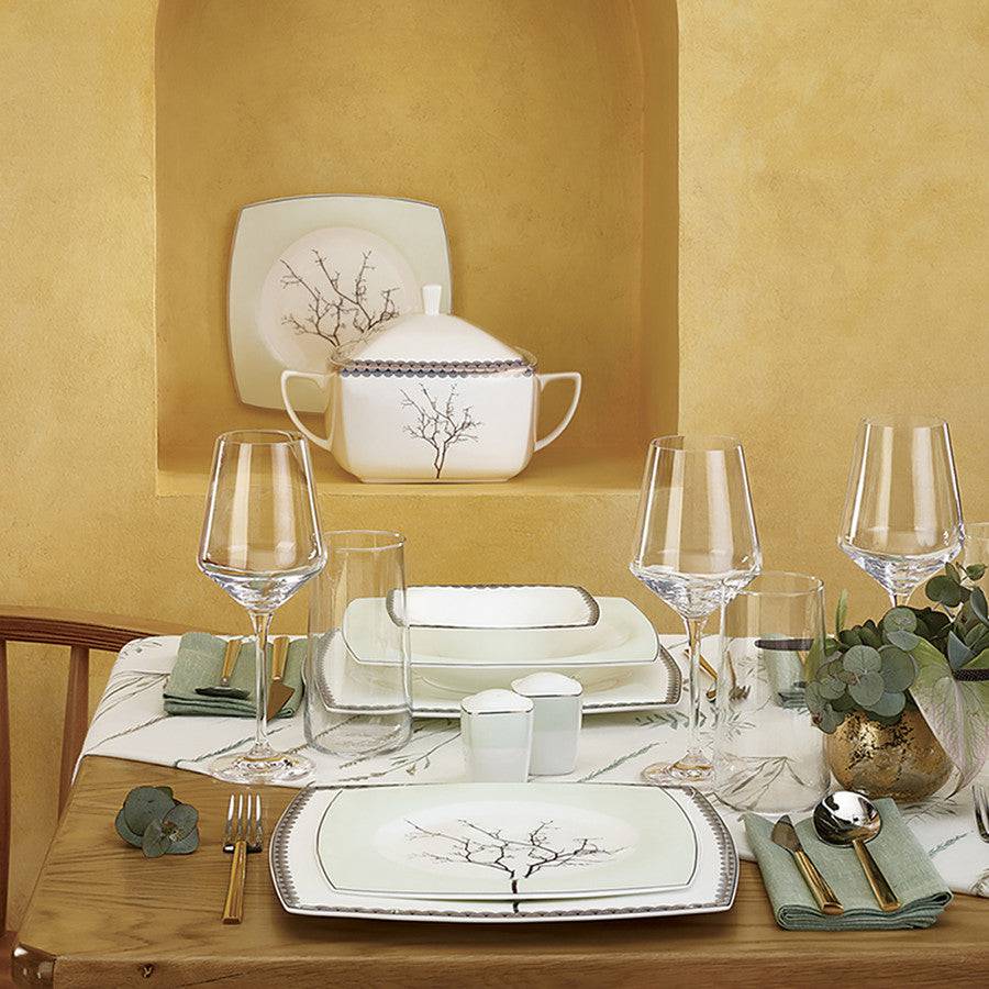 Karaca Fine Pearl Banyan 62 Pieces Dinnerware Set For 12 Persons 153.03.08.0646 - Dinnerware Sets - ebarza Furniture UAE | Shop Modern Furniture in Abu Dhabi & Dubai - مفروشات ايبازرا في الامارات | تسوق اثاث عصري وديكورات مميزة في دبي وابوظبي