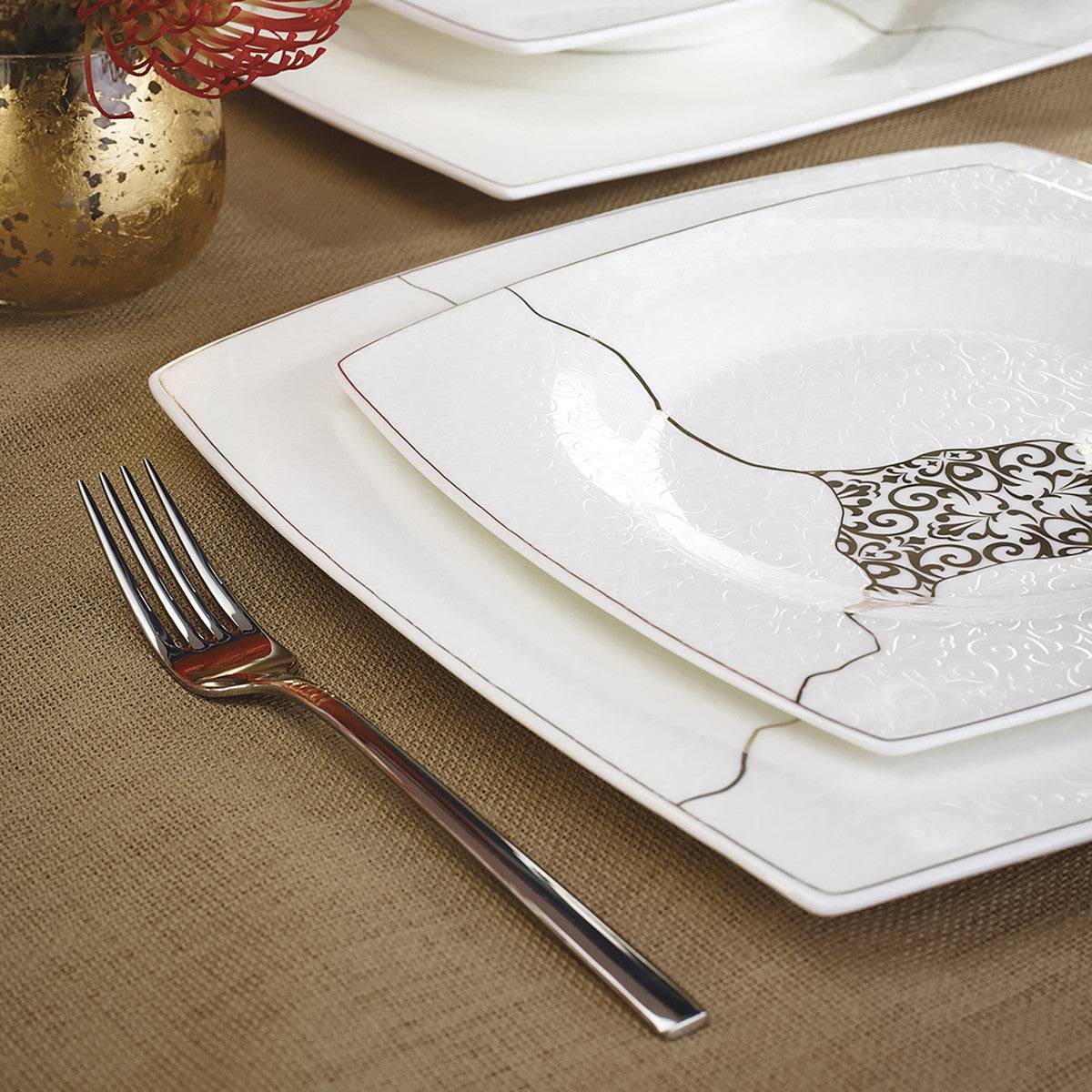 Karaca Fine Pearl Era 62 Pieces Dinnerware Set For 12 Persons 153.03.08.1114 -  Dinnerware Sets - ebarza Furniture UAE | Shop Modern Furniture in Abu Dhabi & Dubai - مفروشات ايبازرا في الامارات | تسوق اثاث عصري وديكورات مميزة في دبي وابوظبي