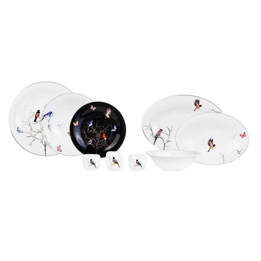 Karaca Fine Pearl Grace Black 58 Pieces Pearl Dinnerware Set For 12 Persons 153.03.08.0610 - Dinnerware Sets - ebarza Furniture UAE | Shop Modern Furniture in Abu Dhabi & Dubai - مفروشات ايبازرا في الامارات | تسوق اثاث عصري وديكورات مميزة في دبي وابوظبي