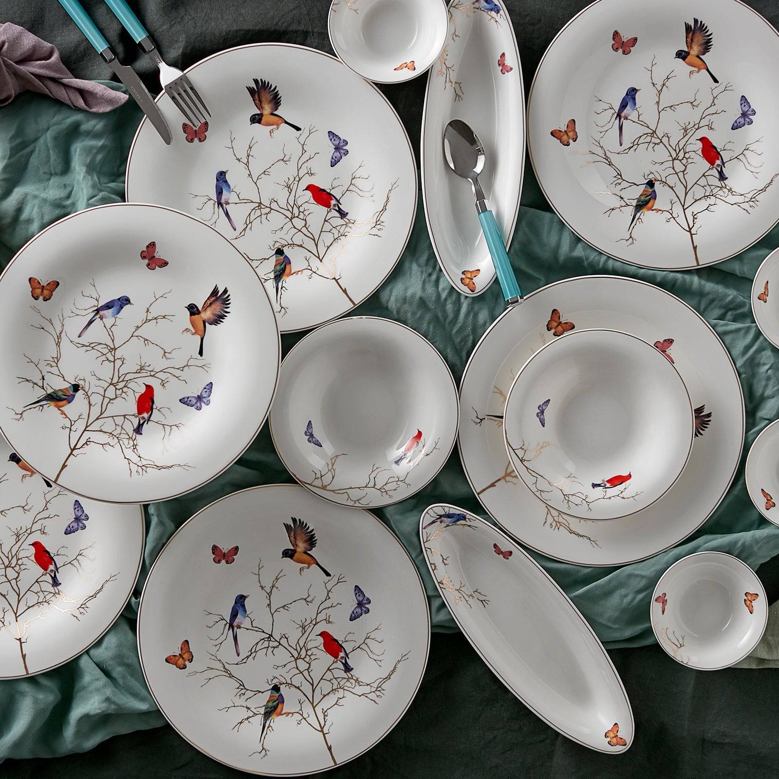 Karaca Fine Pearl Grace Black Mint İnci 14 Pieces Breakfast Set For 6 People 153.03.07.8703 - Dinnerware Sets - ebarza Furniture UAE | Shop Modern Furniture in Abu Dhabi & Dubai - مفروشات ايبازرا في الامارات | تسوق اثاث عصري وديكورات مميزة في دبي وابوظبي