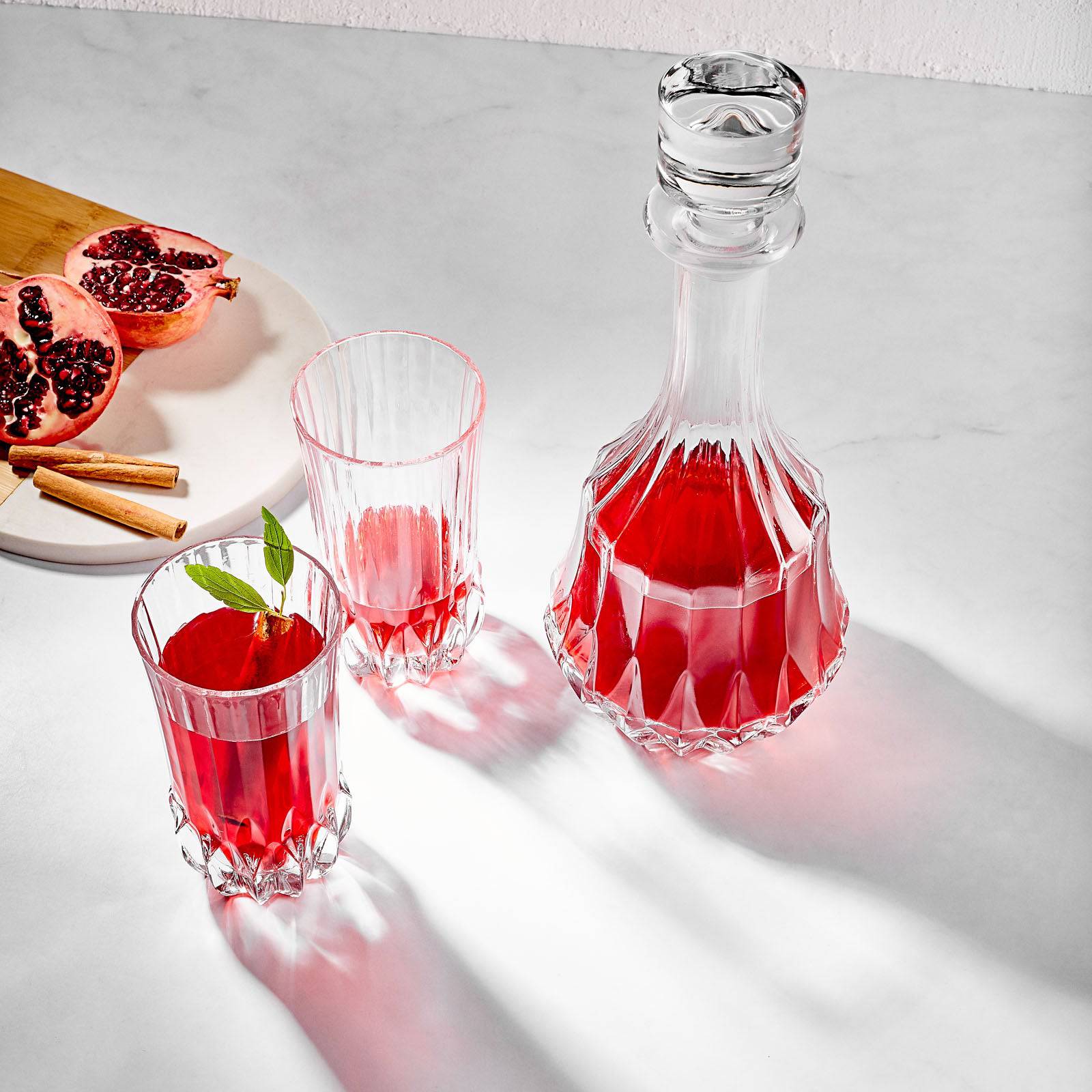 Karaca Florence 25 Pieces 12 Person Glass Set 153.03.07.9946 - Drinkware - ebarza Furniture UAE | Shop Modern Furniture in Abu Dhabi & Dubai - مفروشات ايبازرا في الامارات | تسوق اثاث عصري وديكورات مميزة في دبي وابوظبي