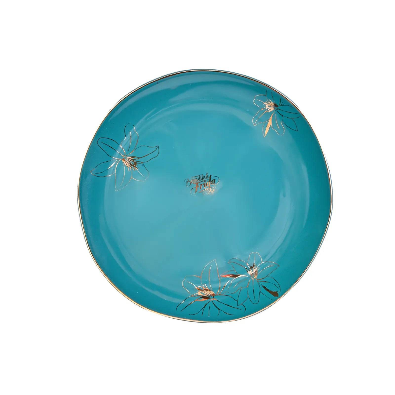 Karaca Frida Kahlo Serving Plate - White 153.03.07.9644 -  Plates - ebarza Furniture UAE | Shop Modern Furniture in Abu Dhabi & Dubai - مفروشات ايبازرا في الامارات | تسوق اثاث عصري وديكورات مميزة في دبي وابوظبي