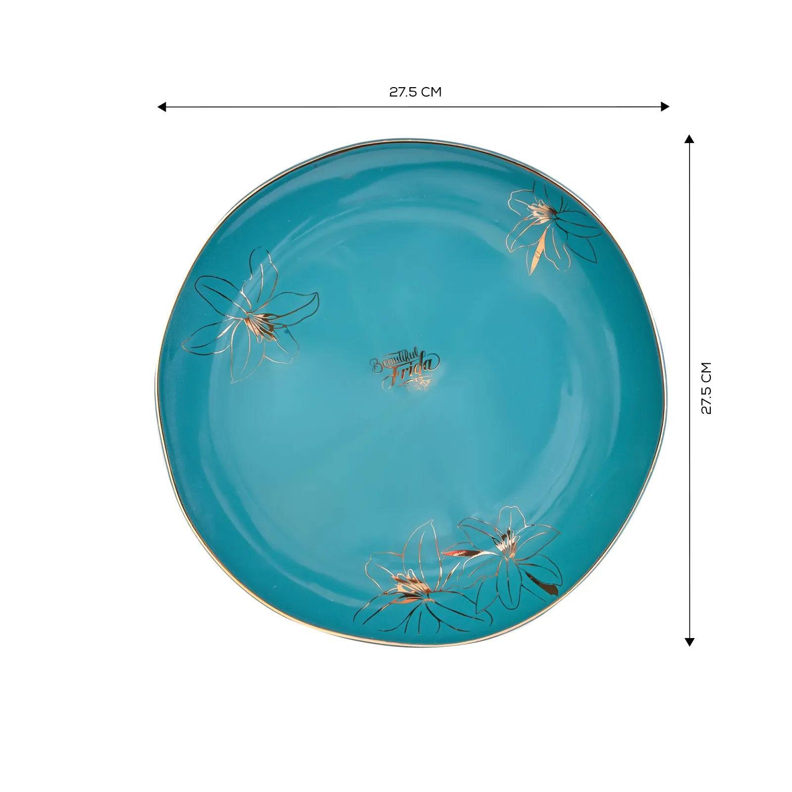 Karaca Frida Kahlo Serving Plate - White 153.03.07.9644 -  Plates - ebarza Furniture UAE | Shop Modern Furniture in Abu Dhabi & Dubai - مفروشات ايبازرا في الامارات | تسوق اثاث عصري وديكورات مميزة في دبي وابوظبي