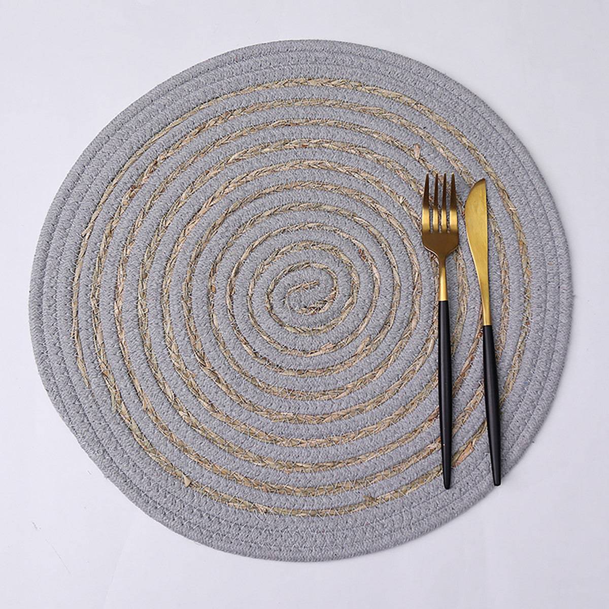 Karaca Greenhouse Gulf 2-Set Placemat Gray 153.20.01.0265 -  Placemats - ebarza Furniture UAE | Shop Modern Furniture in Abu Dhabi & Dubai - مفروشات ايبازرا في الامارات | تسوق اثاث عصري وديكورات مميزة في دبي وابوظبي