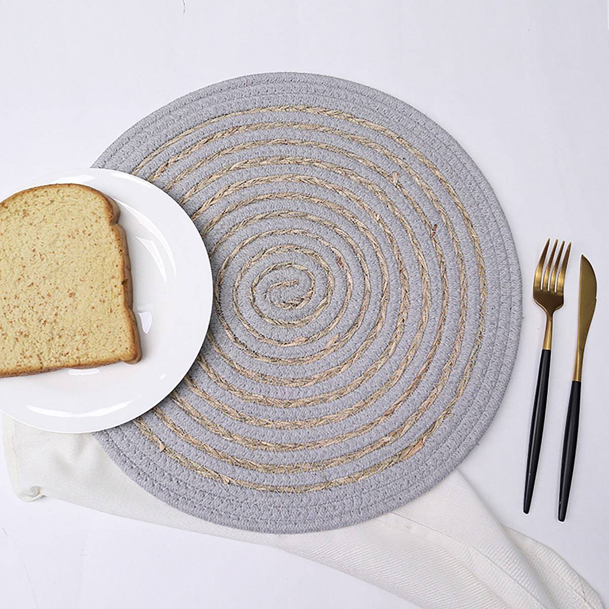 Karaca Greenhouse Gulf 2-Set Placemat Gray 153.20.01.0265 - Placemats - ebarza Furniture UAE | Shop Modern Furniture in Abu Dhabi & Dubai - مفروشات ايبازرا في الامارات | تسوق اثاث عصري وديكورات مميزة في دبي وابوظبي