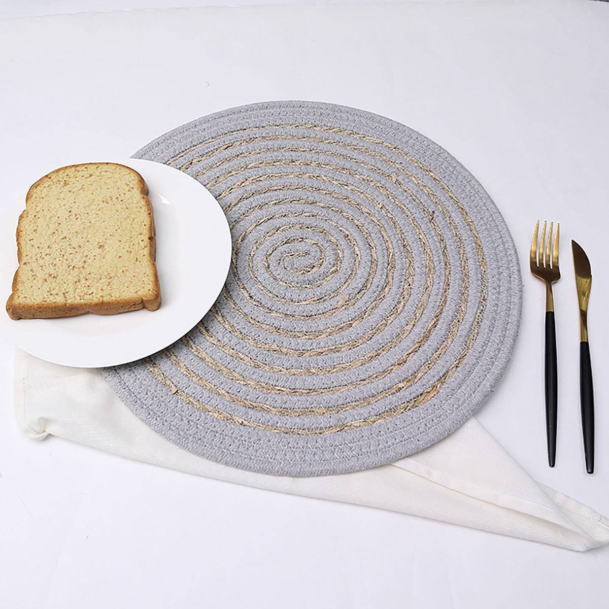 Karaca Greenhouse Gulf 2-Set Placemat Gray 153.20.01.0265 - Placemats - ebarza Furniture UAE | Shop Modern Furniture in Abu Dhabi & Dubai - مفروشات ايبازرا في الامارات | تسوق اثاث عصري وديكورات مميزة في دبي وابوظبي