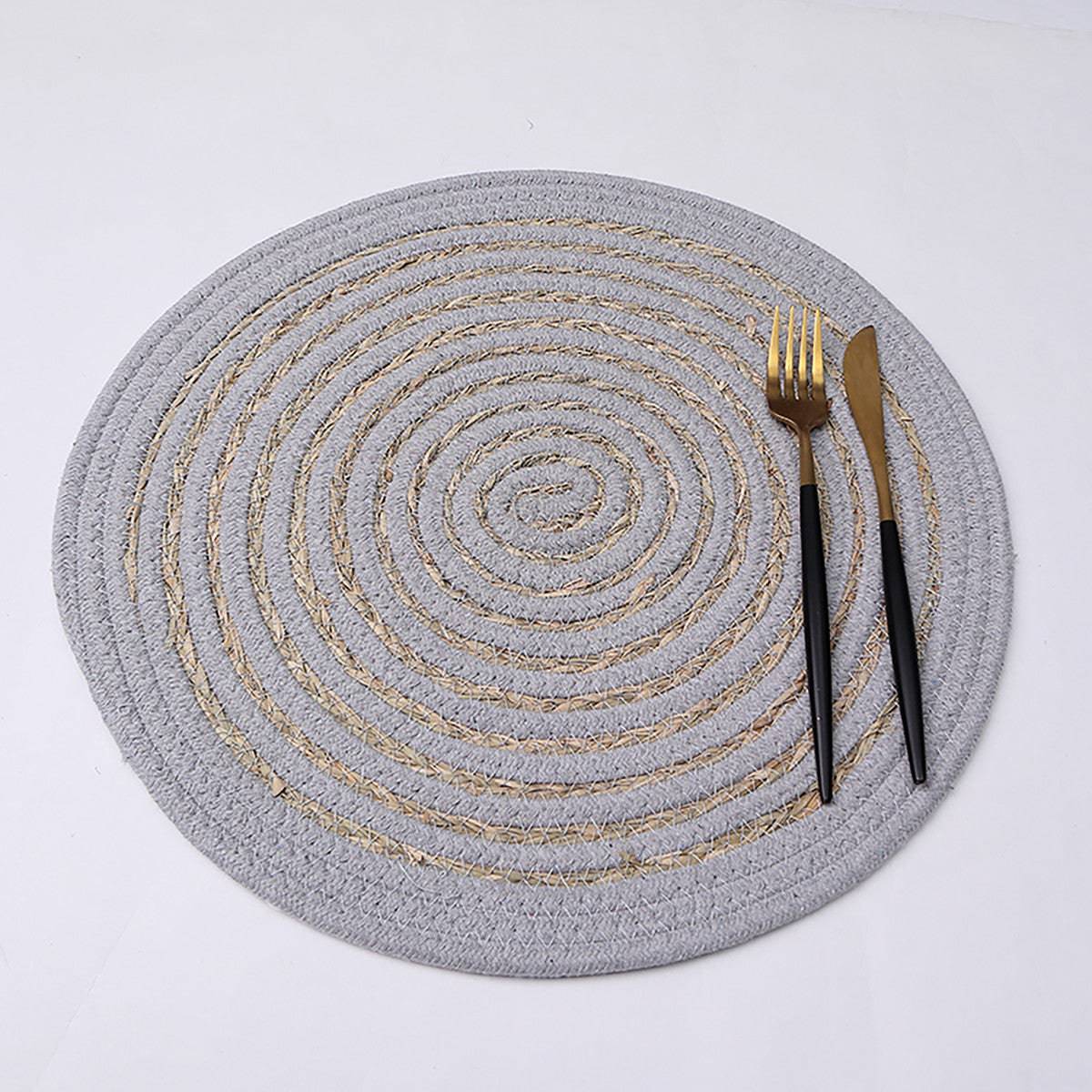 Karaca Greenhouse Gulf 2-Set Placemat Gray 153.20.01.0265 -  Placemats - ebarza Furniture UAE | Shop Modern Furniture in Abu Dhabi & Dubai - مفروشات ايبازرا في الامارات | تسوق اثاث عصري وديكورات مميزة في دبي وابوظبي
