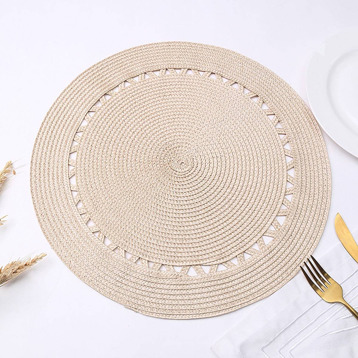 Karaca Greenhouse Straw Look Placemat Natural 153.20.01.0255 -  Placemats - ebarza Furniture UAE | Shop Modern Furniture in Abu Dhabi & Dubai - مفروشات ايبازرا في الامارات | تسوق اثاث عصري وديكورات مميزة في دبي وابوظبي