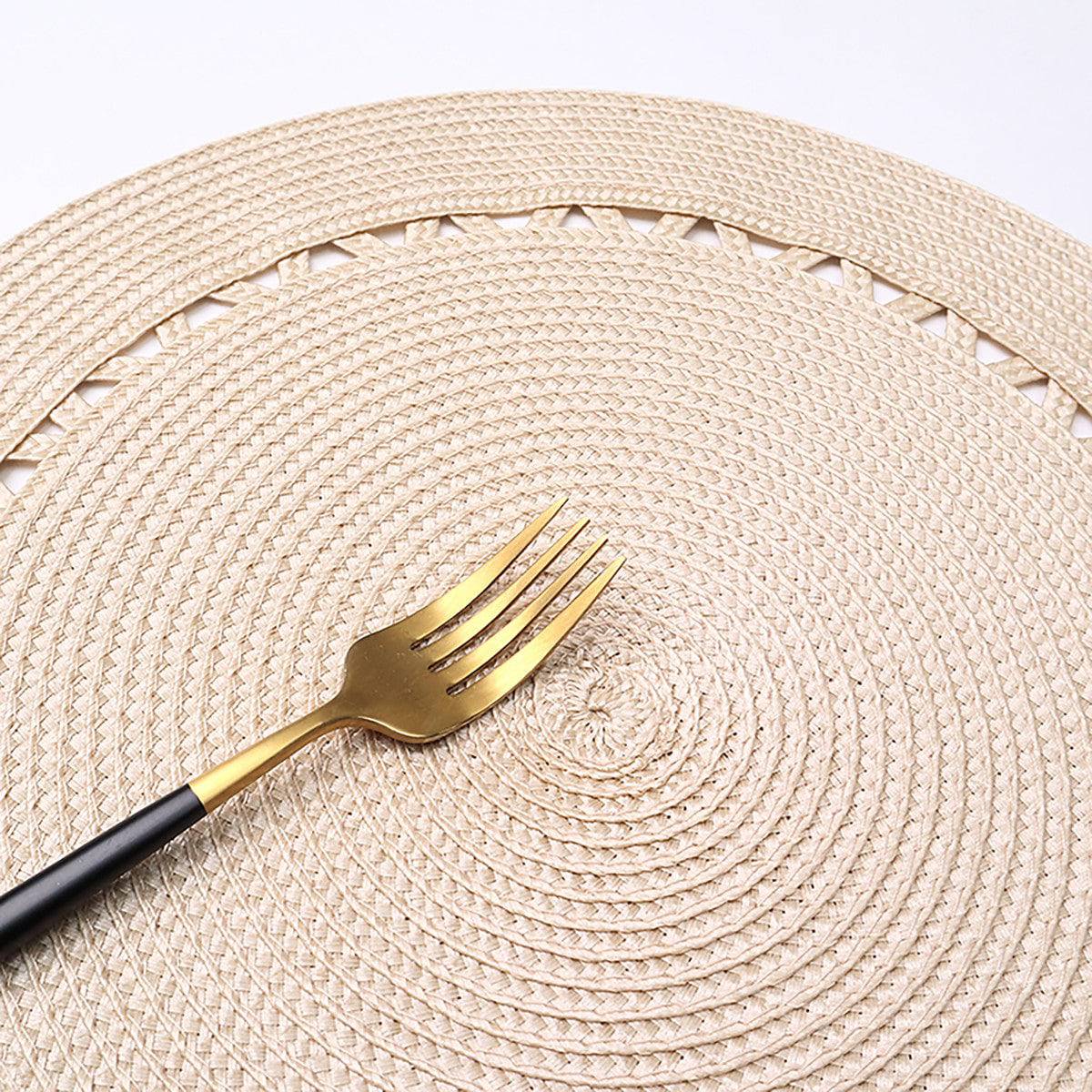 Karaca Greenhouse Straw Look Placemat Natural 153.20.01.0255 - Placemats - ebarza Furniture UAE | Shop Modern Furniture in Abu Dhabi & Dubai - مفروشات ايبازرا في الامارات | تسوق اثاث عصري وديكورات مميزة في دبي وابوظبي