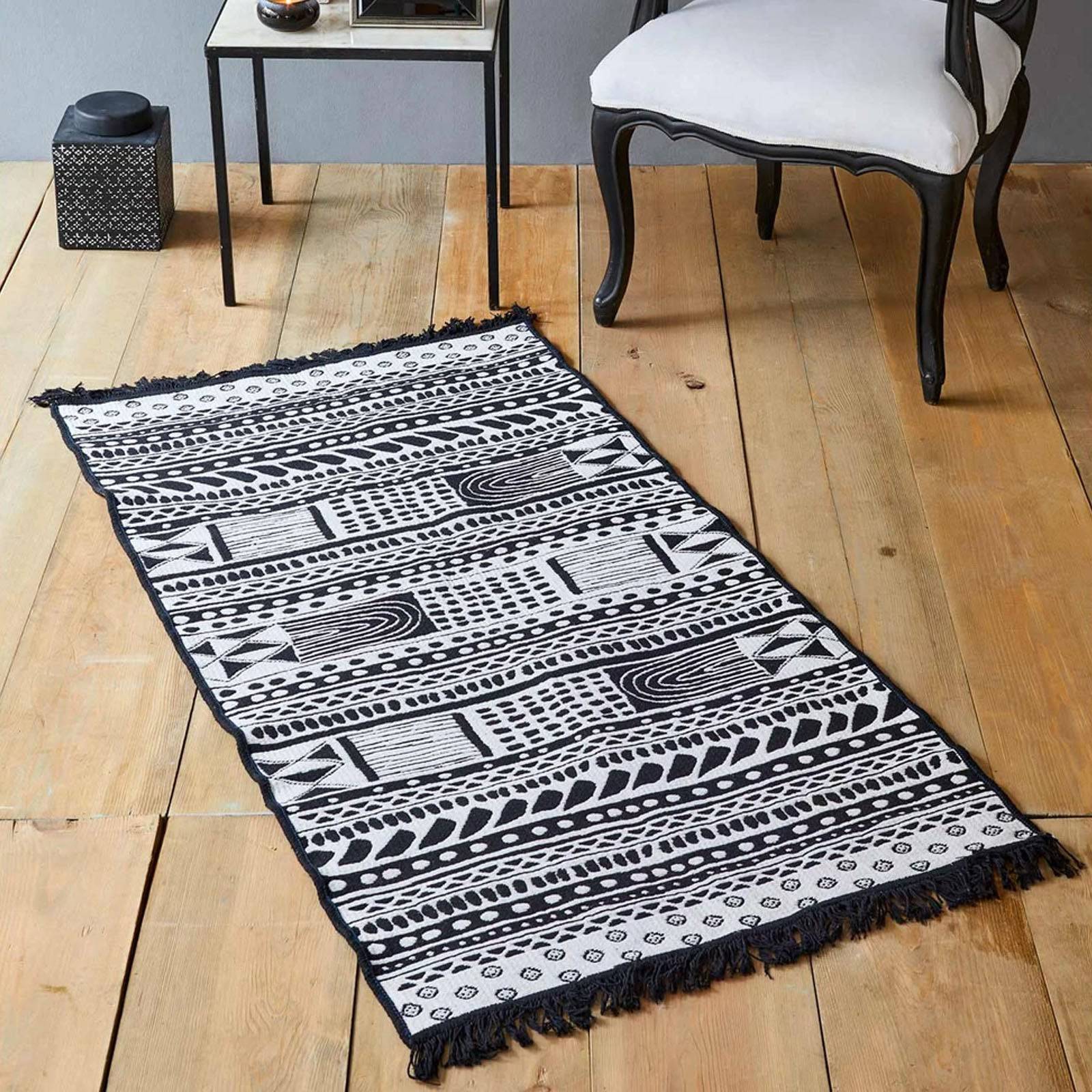 Karaca Home Anatolian Mau Double Face Kilim 201.17.01.0123 - Bath Mats - ebarza Furniture UAE | Shop Modern Furniture in Abu Dhabi & Dubai - مفروشات ايبازرا في الامارات | تسوق اثاث عصري وديكورات مميزة في دبي وابوظبي
