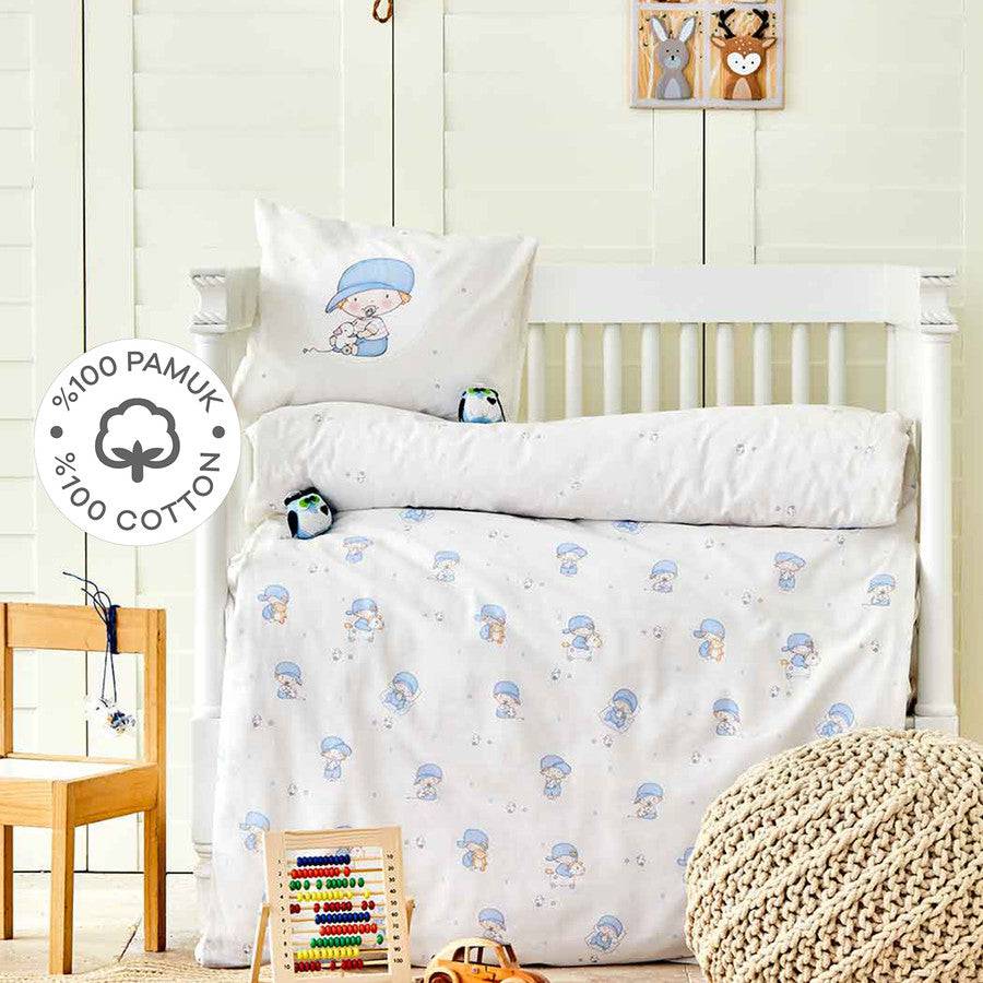 Karaca Home Baby Boys 100% Cotton Baby Duvet Cover Set 200.16.01.0219 - Bedding - ebarza Furniture UAE | Shop Modern Furniture in Abu Dhabi & Dubai - مفروشات ايبازرا في الامارات | تسوق اثاث عصري وديكورات مميزة في دبي وابوظبي