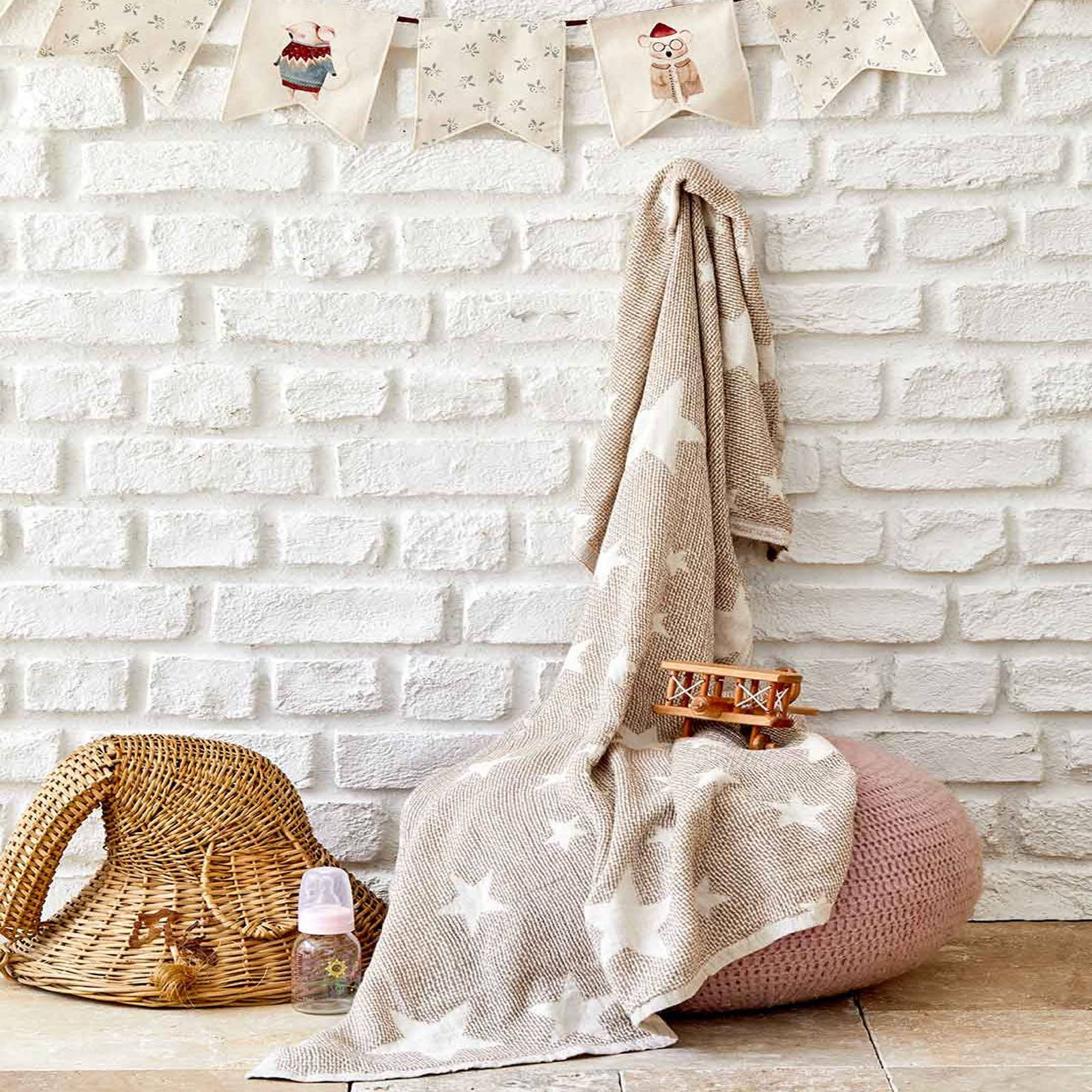 Karaca Home Baby Star Beige Baby Set 200.16.01.0408 -  Blankets - ebarza Furniture UAE | Shop Modern Furniture in Abu Dhabi & Dubai - مفروشات ايبازرا في الامارات | تسوق اثاث عصري وديكورات مميزة في دبي وابوظبي