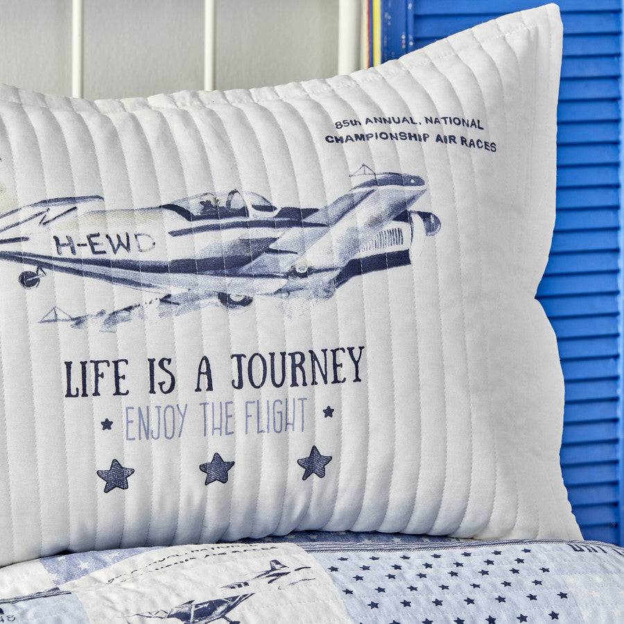 Karaca Home Cappi Blue Quilted Young Single Bedspread Set 200.18.01.0174 - Bedding - ebarza Furniture UAE | Shop Modern Furniture in Abu Dhabi & Dubai - مفروشات ايبازرا في الامارات | تسوق اثاث عصري وديكورات مميزة في دبي وابوظبي