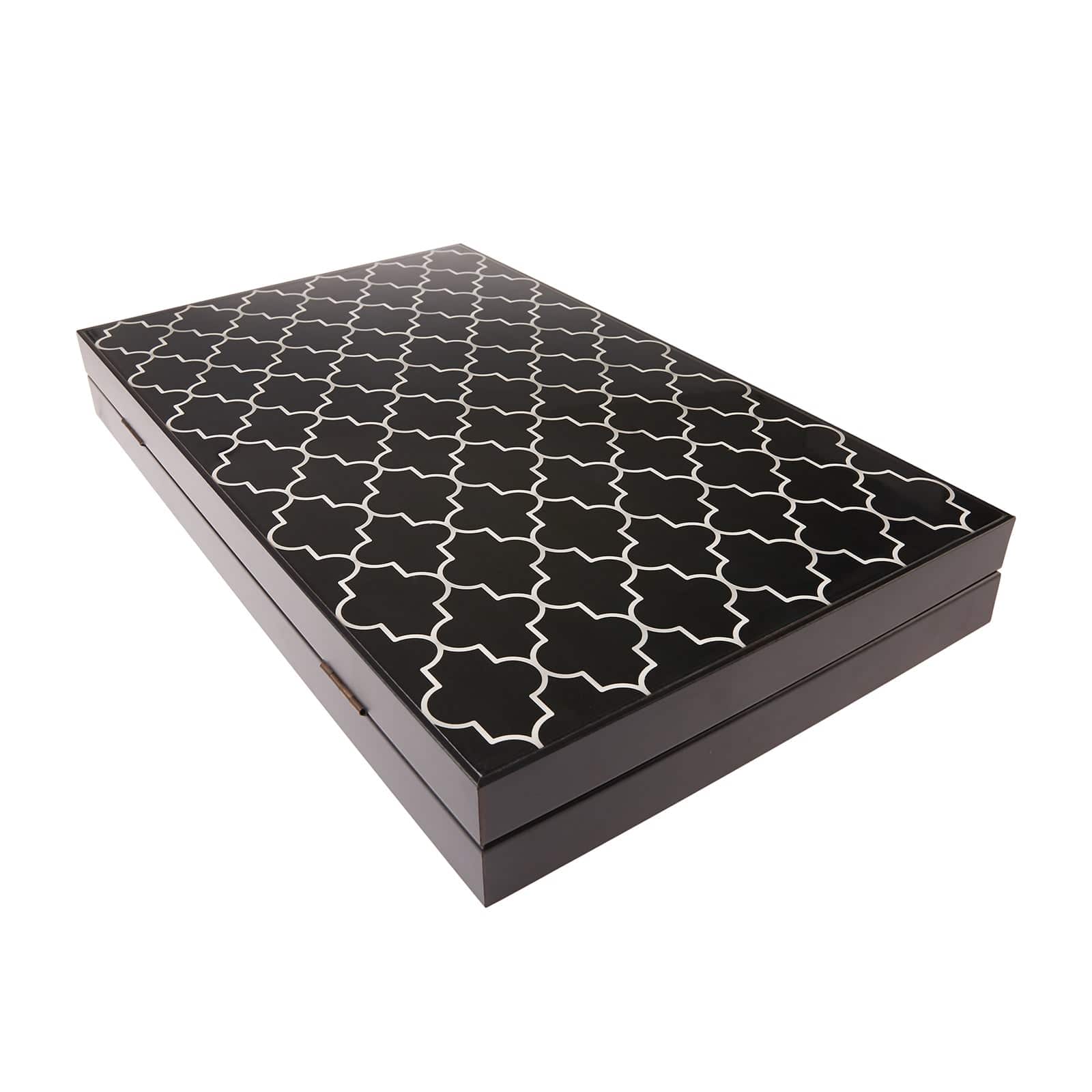 Karaca Home Elegance Black Backgammon 300.21.02.0195 - Home Decor Figurines - ebarza Furniture UAE | Shop Modern Furniture in Abu Dhabi & Dubai - مفروشات ايبازرا في الامارات | تسوق اثاث عصري وديكورات مميزة في دبي وابوظبي