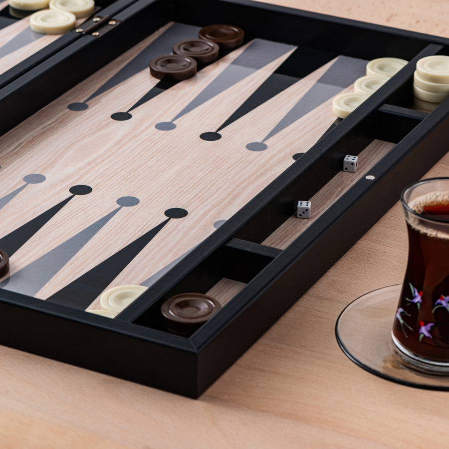 Karaca Home Elegance Black Backgammon 300.21.02.0195 - Home Decor Figurines - ebarza Furniture UAE | Shop Modern Furniture in Abu Dhabi & Dubai - مفروشات ايبازرا في الامارات | تسوق اثاث عصري وديكورات مميزة في دبي وابوظبي