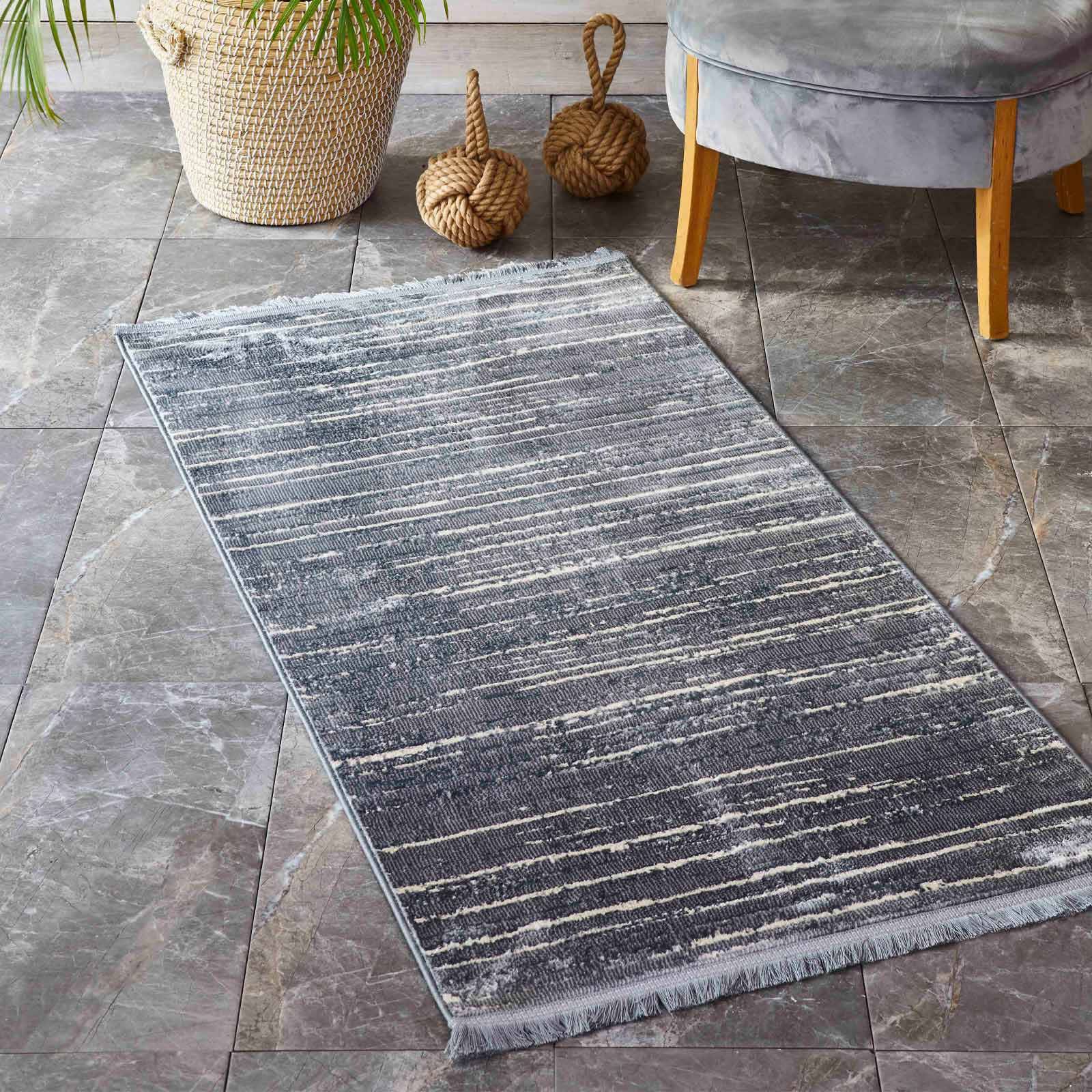 Karaca Home Gordion Stripe 80 Cm X 150 Cm Carpet 201.17.01.0092 - Rugs - ebarza Furniture UAE | Shop Modern Furniture in Abu Dhabi & Dubai - مفروشات ايبازرا في الامارات | تسوق اثاث عصري وديكورات مميزة في دبي وابوظبي