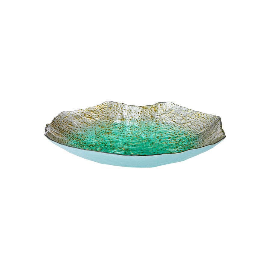 Karaca Home Magro Turquoise Decorative Plate 153.21.01.0097 - Plates - ebarza Furniture UAE | Shop Modern Furniture in Abu Dhabi & Dubai - مفروشات ايبازرا في الامارات | تسوق اثاث عصري وديكورات مميزة في دبي وابوظبي