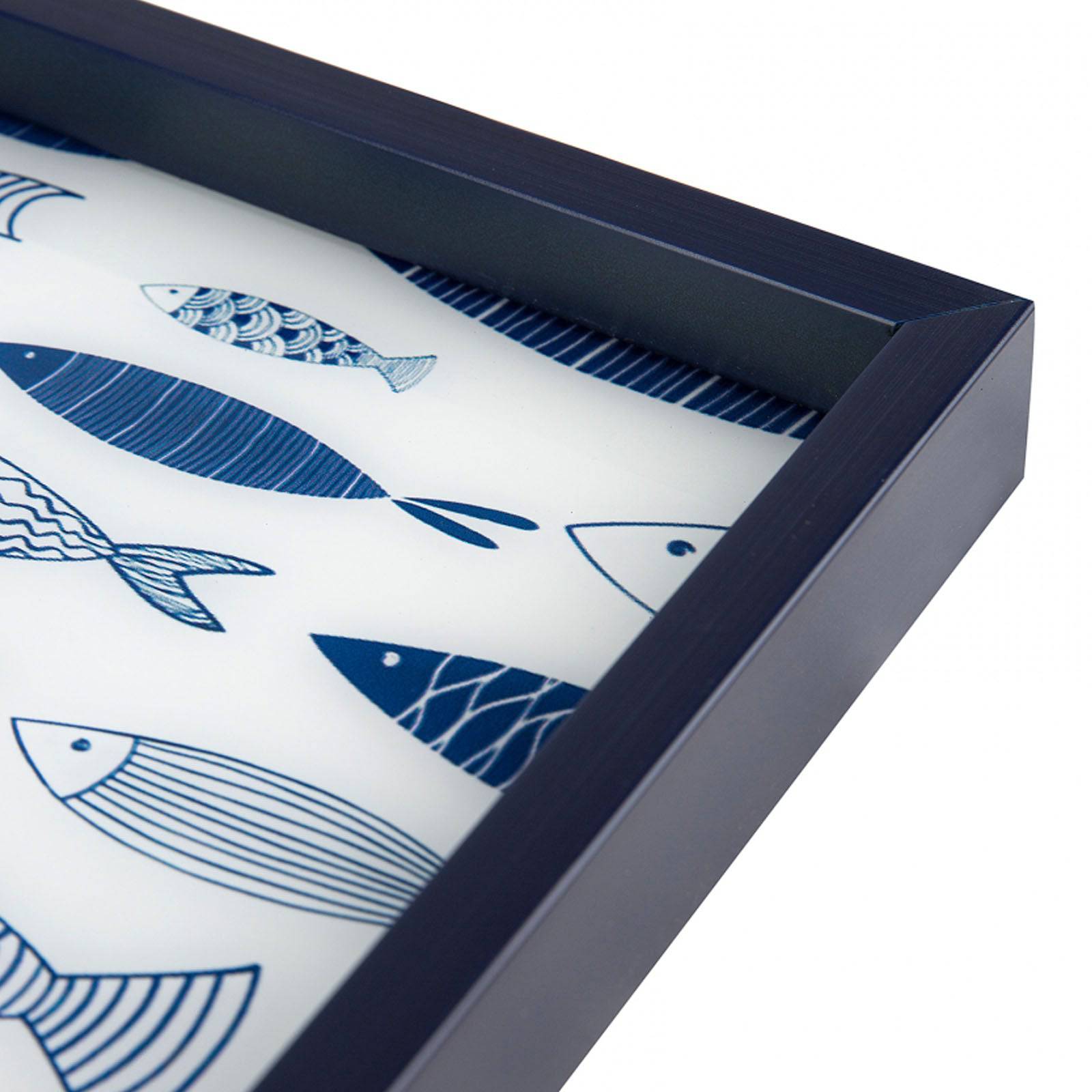 Karaca Home Nanza Dark Blue Fish Square Tray 40X40 Cm 300.19.02.355 - Trays - ebarza Furniture UAE | Shop Modern Furniture in Abu Dhabi & Dubai - مفروشات ايبازرا في الامارات | تسوق اثاث عصري وديكورات مميزة في دبي وابوظبي
