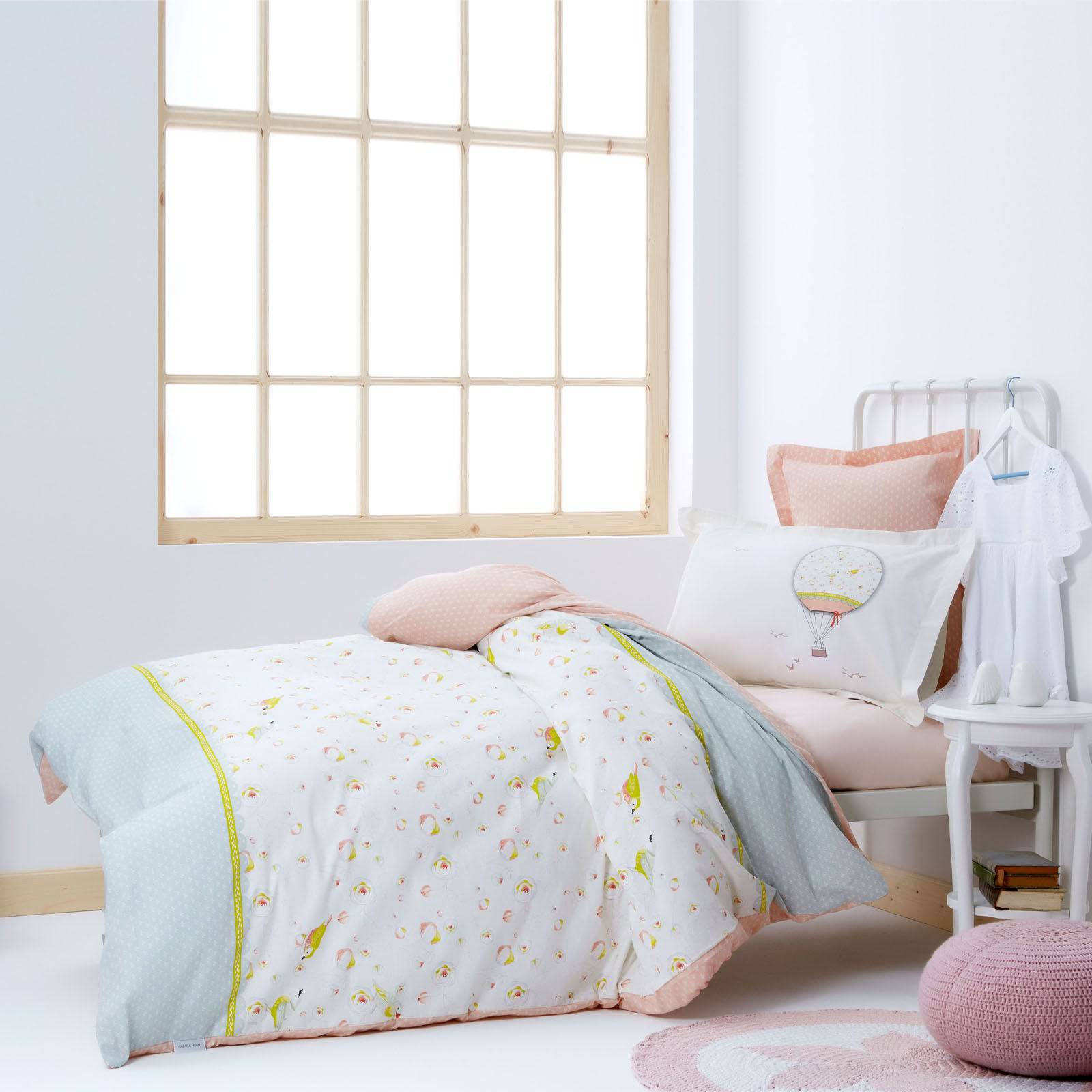 Karaca Home Ninon Salmon Single Young Duvet Cover Set 200.16.01.0129 - Bedding - ebarza Furniture UAE | Shop Modern Furniture in Abu Dhabi & Dubai - مفروشات ايبازرا في الامارات | تسوق اثاث عصري وديكورات مميزة في دبي وابوظبي