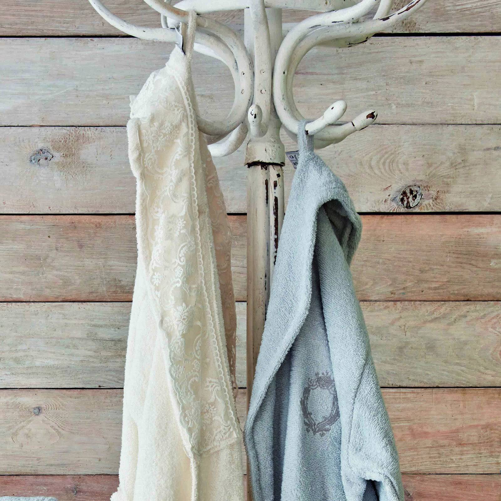 Karaca Home Silvio Offwhite Water Green Lacy Hammam Set 200.16.01.0202 - Towels - ebarza Furniture UAE | Shop Modern Furniture in Abu Dhabi & Dubai - مفروشات ايبازرا في الامارات | تسوق اثاث عصري وديكورات مميزة في دبي وابوظبي