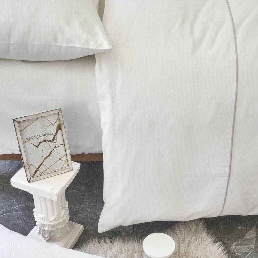 Karaca Home White Colletion Bigem Gray 100% Cotton Double Duvet Cover Set 200.18.01.0648 -  Bedding - ebarza Furniture UAE | Shop Modern Furniture in Abu Dhabi & Dubai - مفروشات ايبازرا في الامارات | تسوق اثاث عصري وديكورات مميزة في دبي وابوظبي