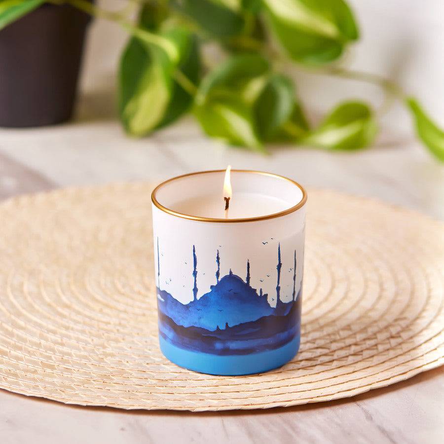 Karaca Istanbul Pattern Scented Candle Holder 8.5X9.5 Cm 153.21.01.0169 - Candles - ebarza Furniture UAE | Shop Modern Furniture in Abu Dhabi & Dubai - مفروشات ايبازرا في الامارات | تسوق اثاث عصري وديكورات مميزة في دبي وابوظبي