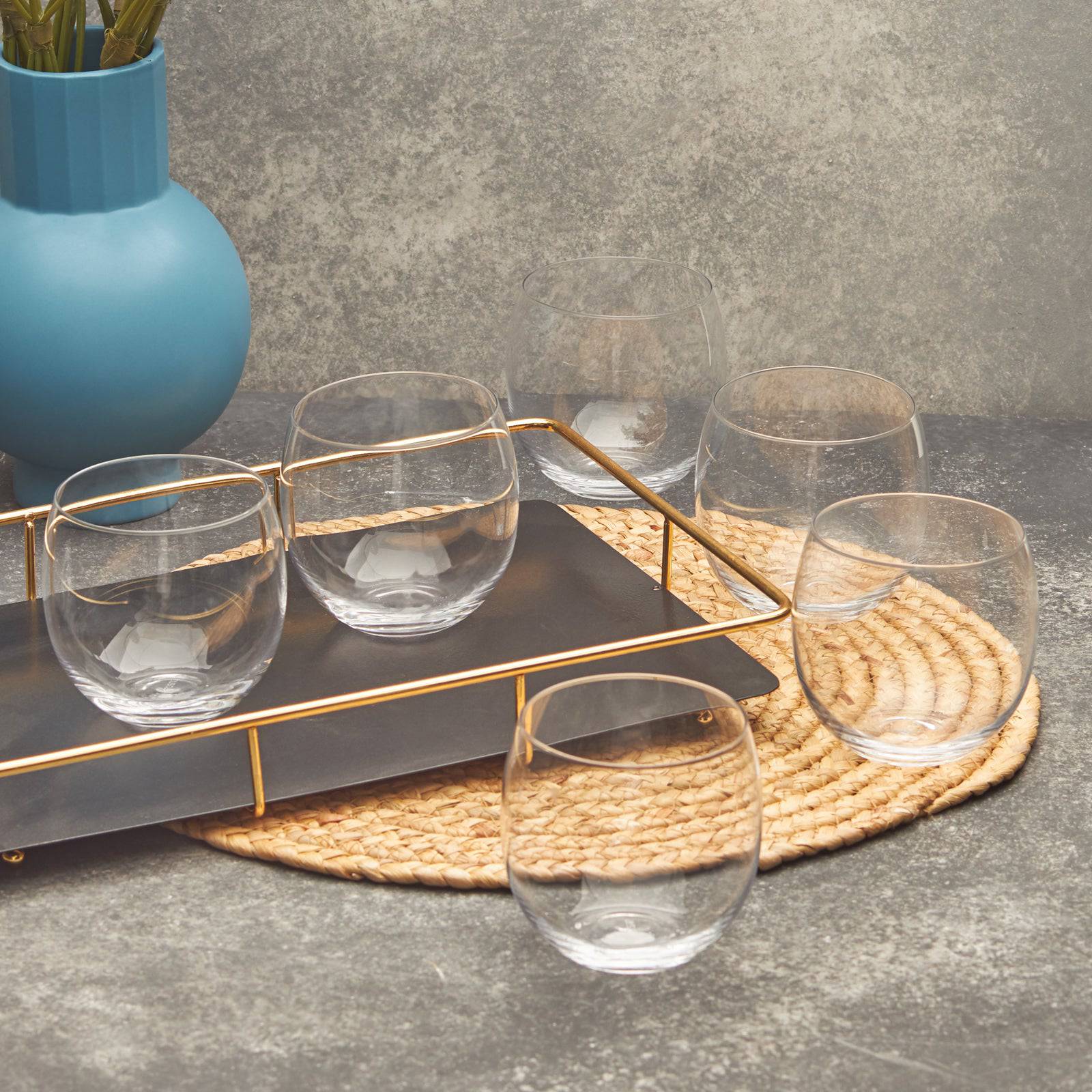 Karaca Krs Jade 6 Water Glass 410Ml 153.03.08.1222 -  Drinkware - ebarza Furniture UAE | Shop Modern Furniture in Abu Dhabi & Dubai - مفروشات ايبازرا في الامارات | تسوق اثاث عصري وديكورات مميزة في دبي وابوظبي