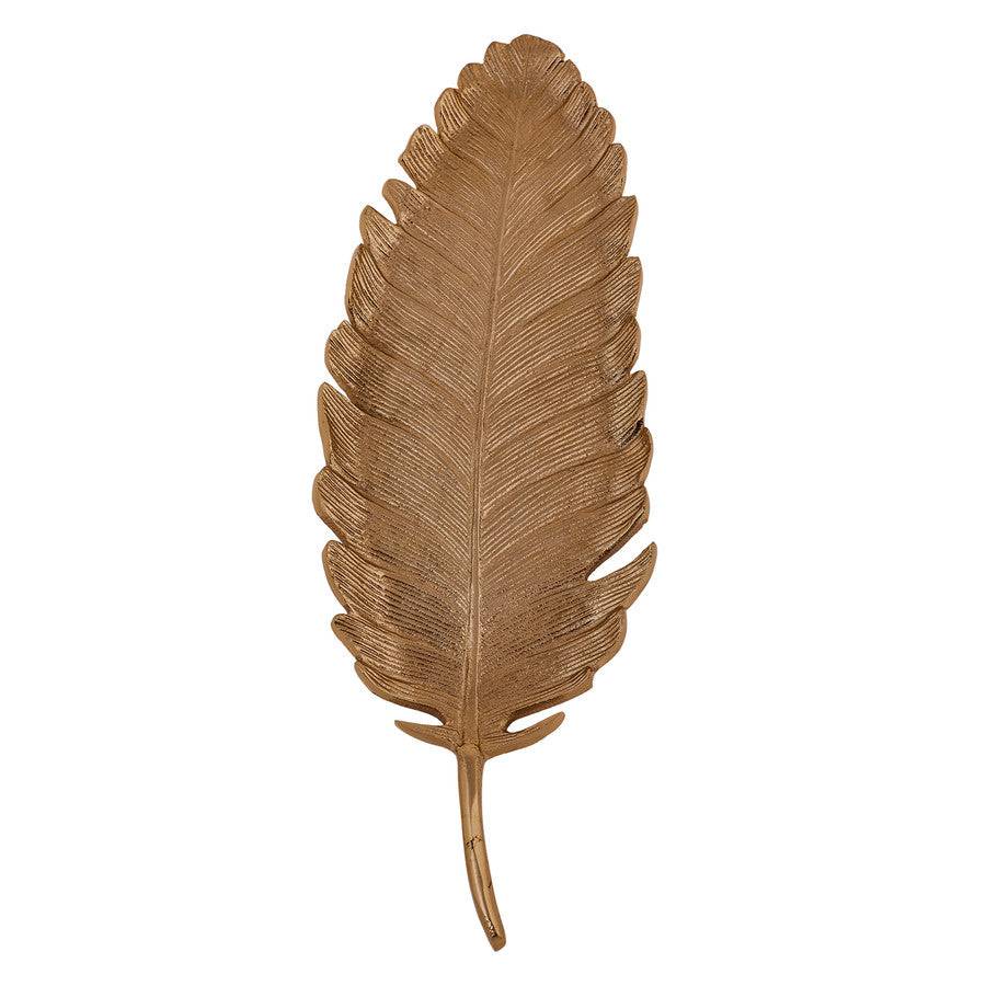 Karaca Leaf Gold Decorative Plate 40X13Cm 153.21.01.0111 -  Plates - ebarza Furniture UAE | Shop Modern Furniture in Abu Dhabi & Dubai - مفروشات ايبازرا في الامارات | تسوق اثاث عصري وديكورات مميزة في دبي وابوظبي