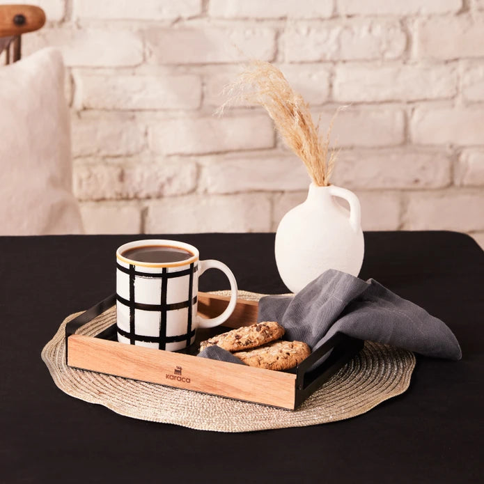 Karaca Lines Mug 360 ml Black 153.09.01.2789 - Mugs - ebarza Furniture UAE | Shop Modern Furniture in Abu Dhabi & Dubai - مفروشات ايبازرا في الامارات | تسوق اثاث عصري وديكورات مميزة في دبي وابوظبي